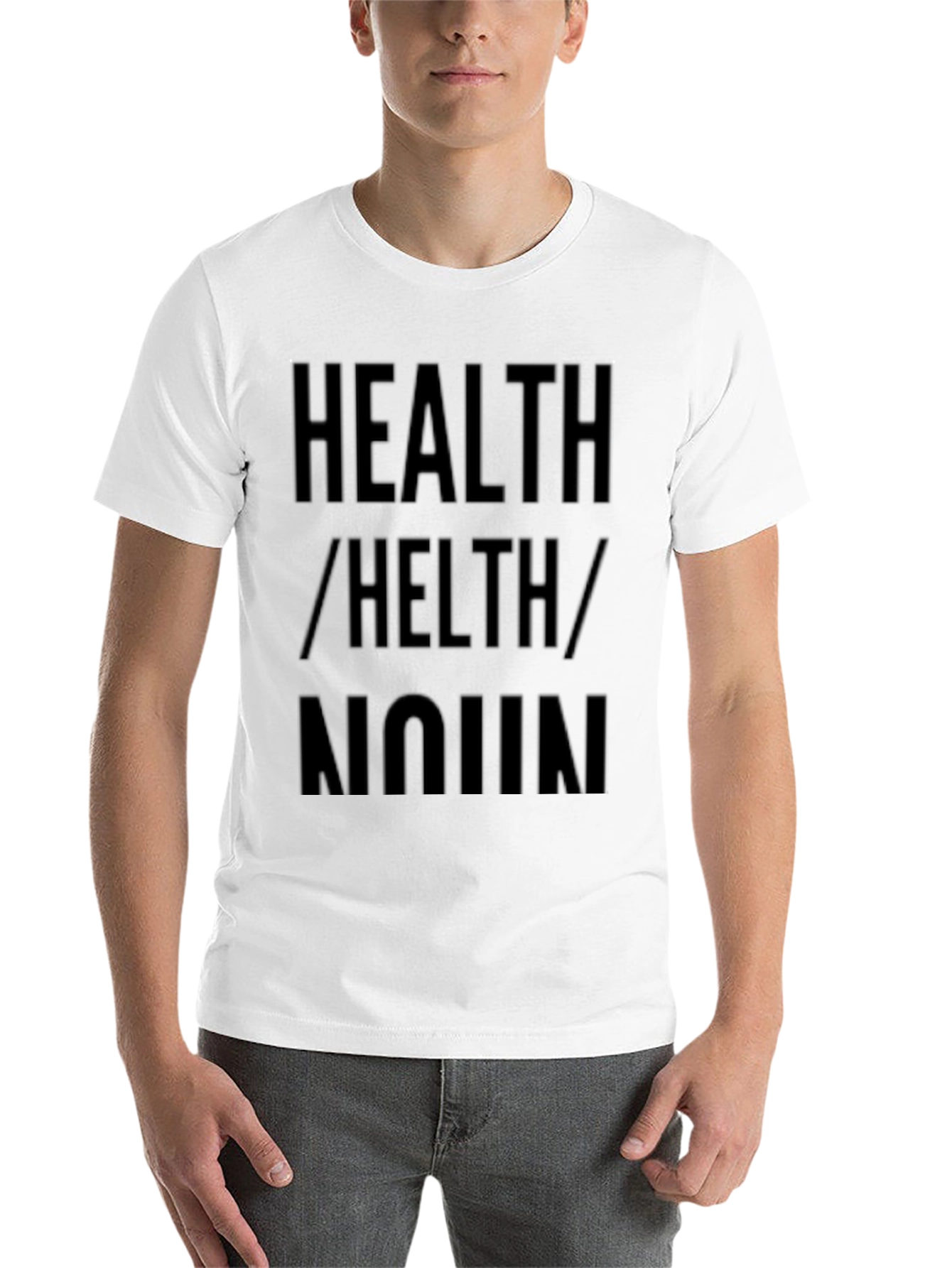 Black Health / Helth / Noun T-Shirt - Black view 14