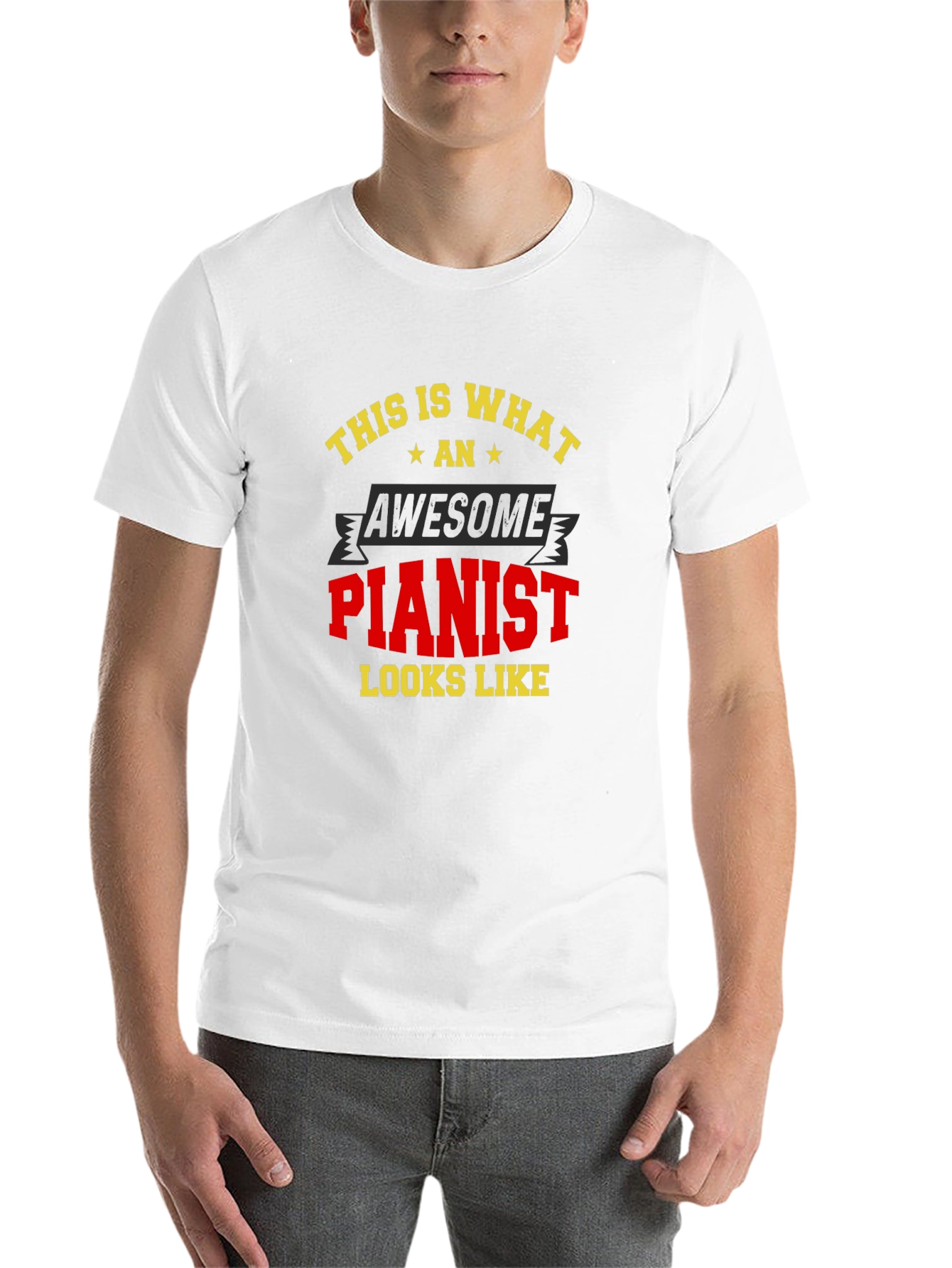 Black Awesome Pianist T-Shirt - Musician Gift view 14
