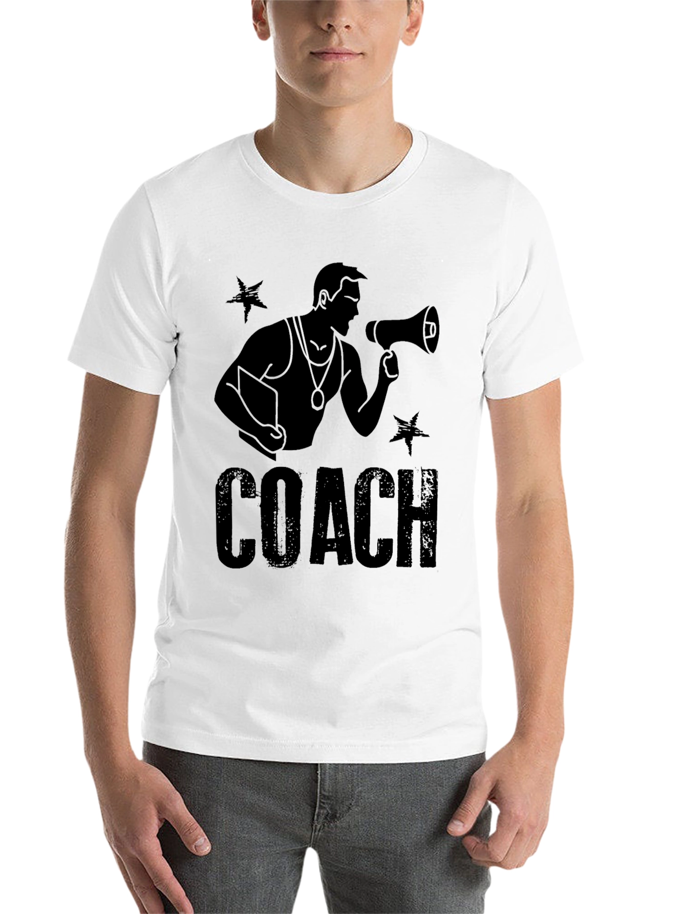 Black Coach Graphic Tee - Motivational T-Shirt view 14