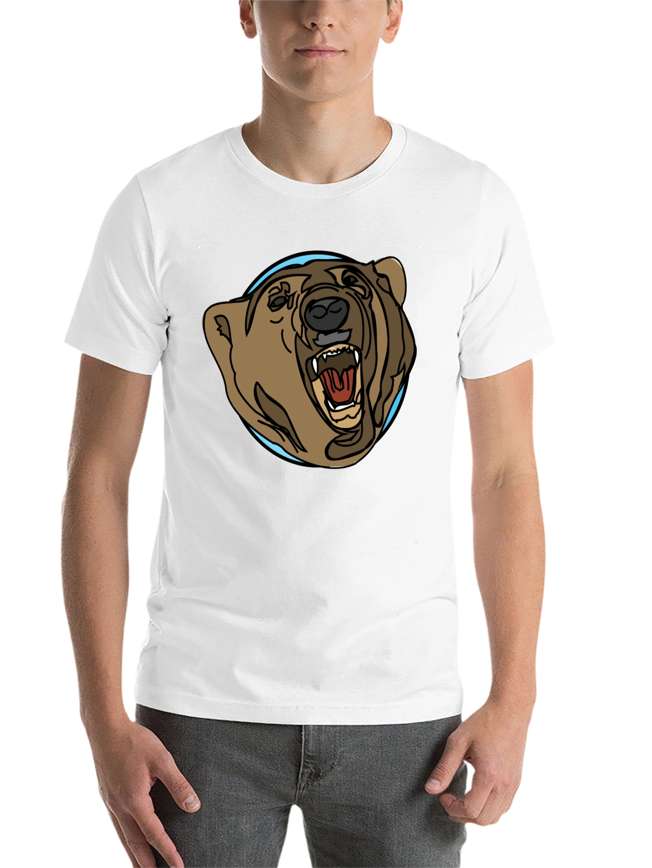 Black Bear Graphic Tee - Black Cotton Blend view 14