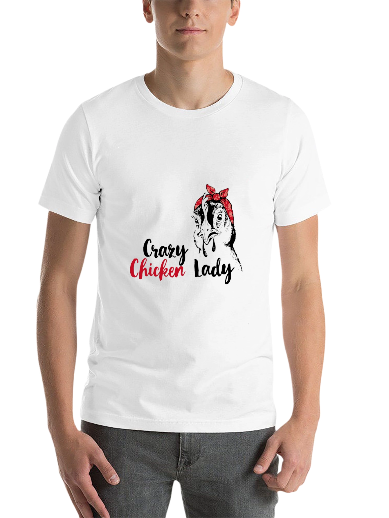 Black Crazy Chicken Lady Graphic Tee view 14