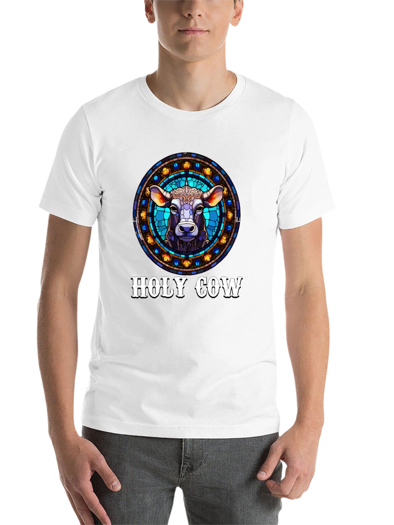 Black Holy Cow Graphic Tee - Black view 14