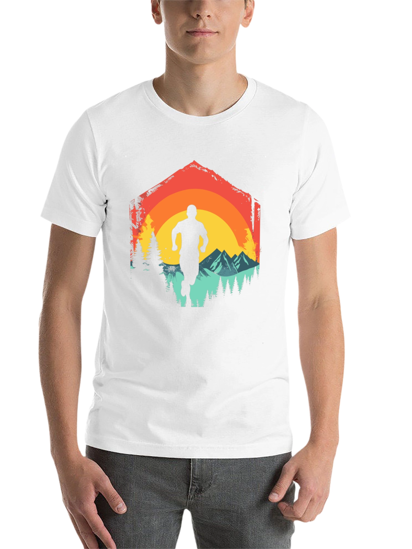 Black Retro Runner Graphic Tee view 14