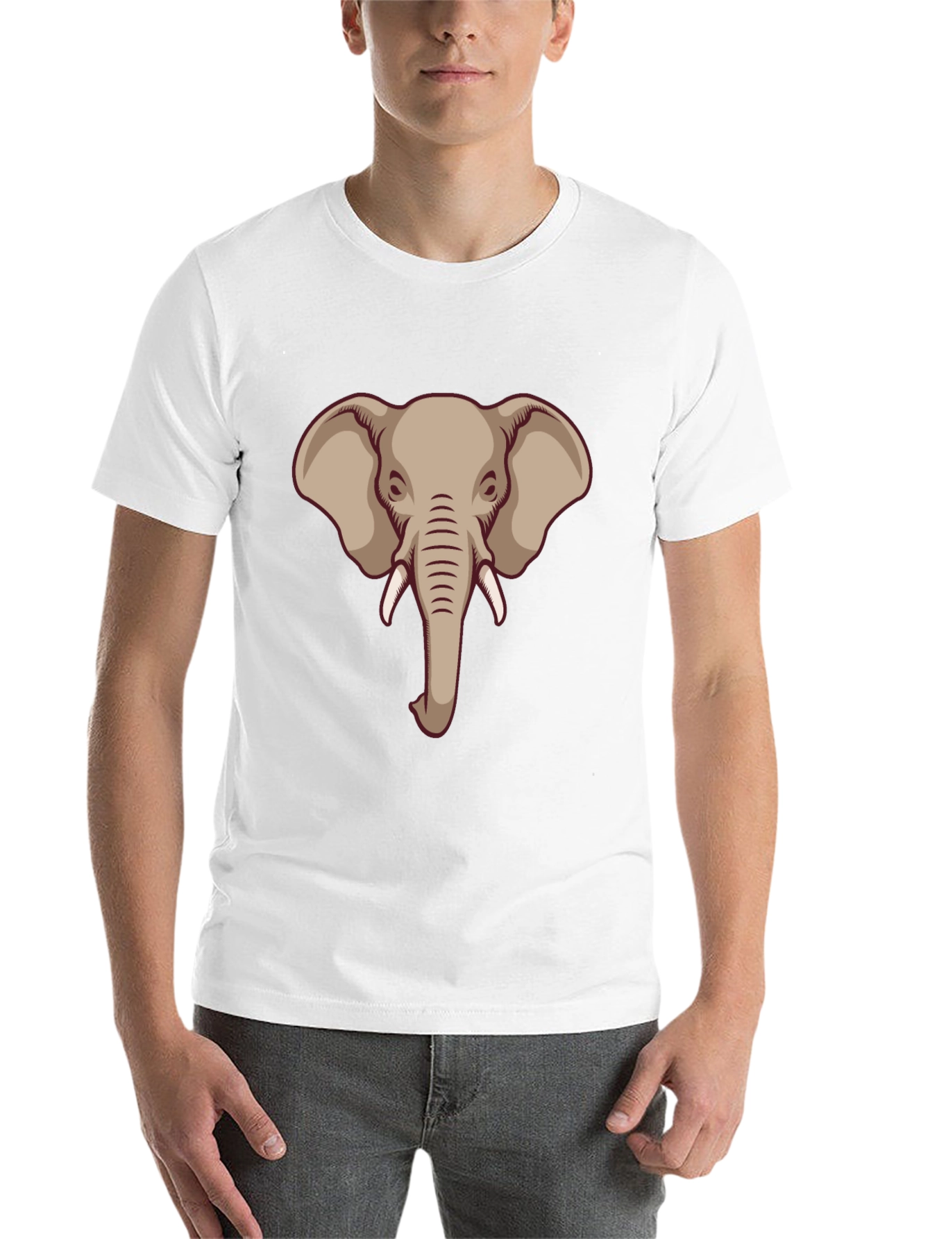 Black Elephant Graphic Tee - Cool Animal Design T-Shirt view 14