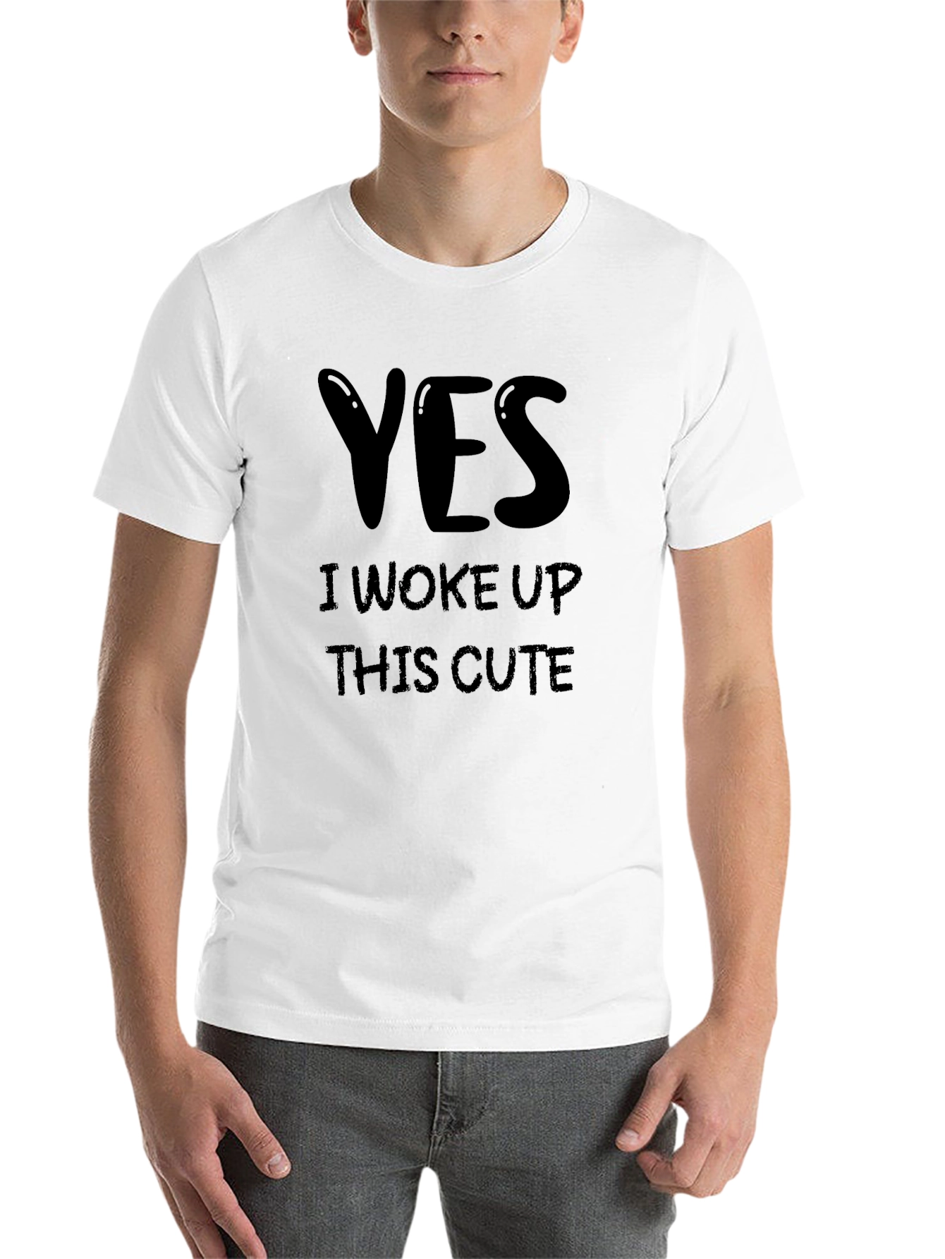 Black Yes I Woke Up This Cute - Funny Graphic Tee view 14
