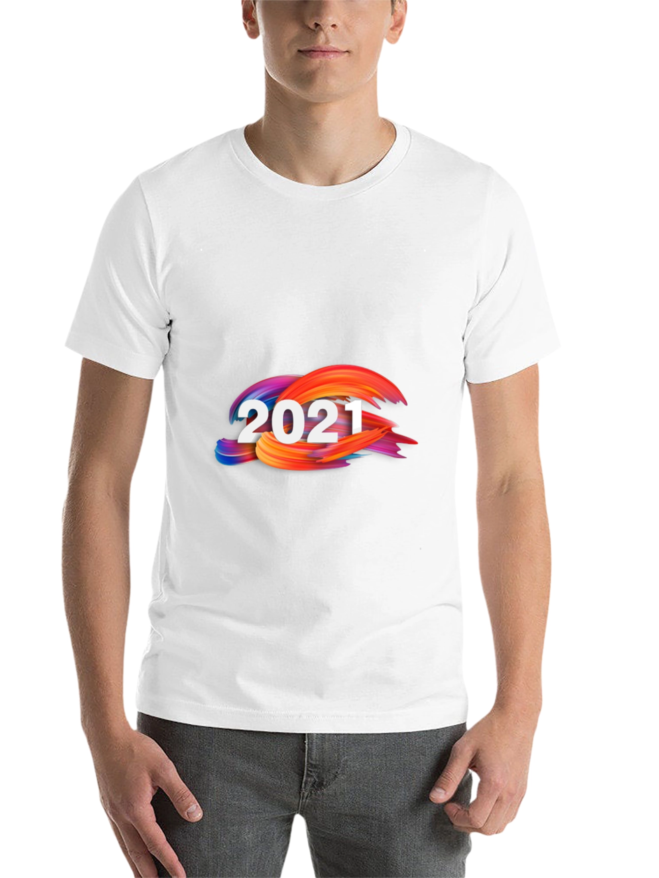 Black 2021 Abstract Graphic Print Black Tee view 14