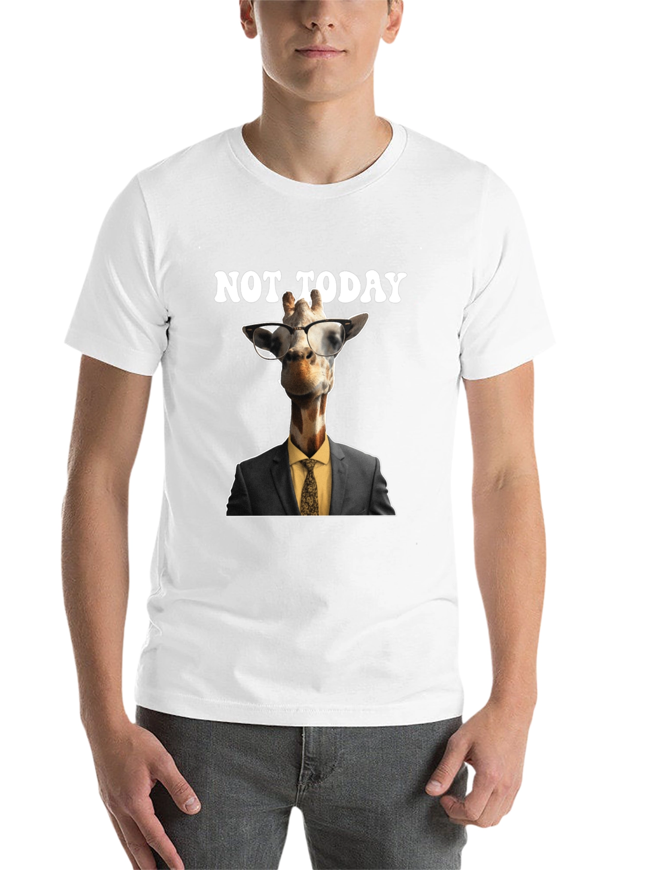 Black Not Today Giraffe T-Shirt view 14