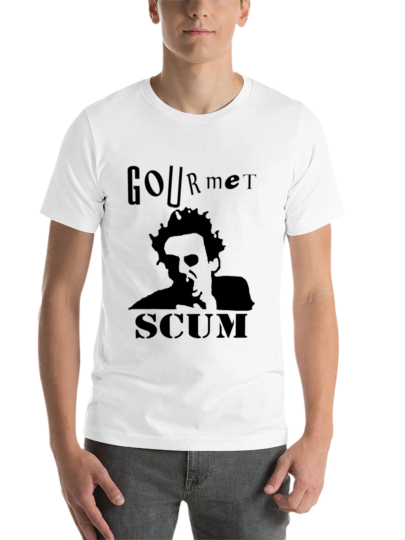 Black Gourmet Scum Black Graphic T-Shirt view 14