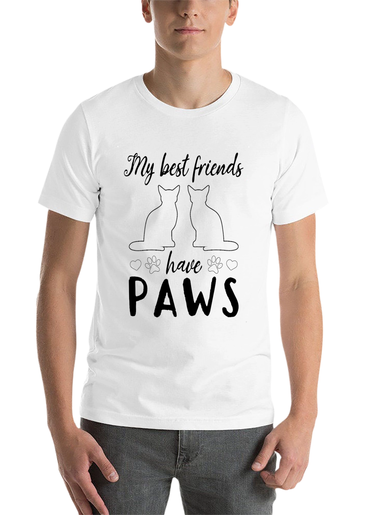 Black My Best Friends Have Paws T-Shirt view 14