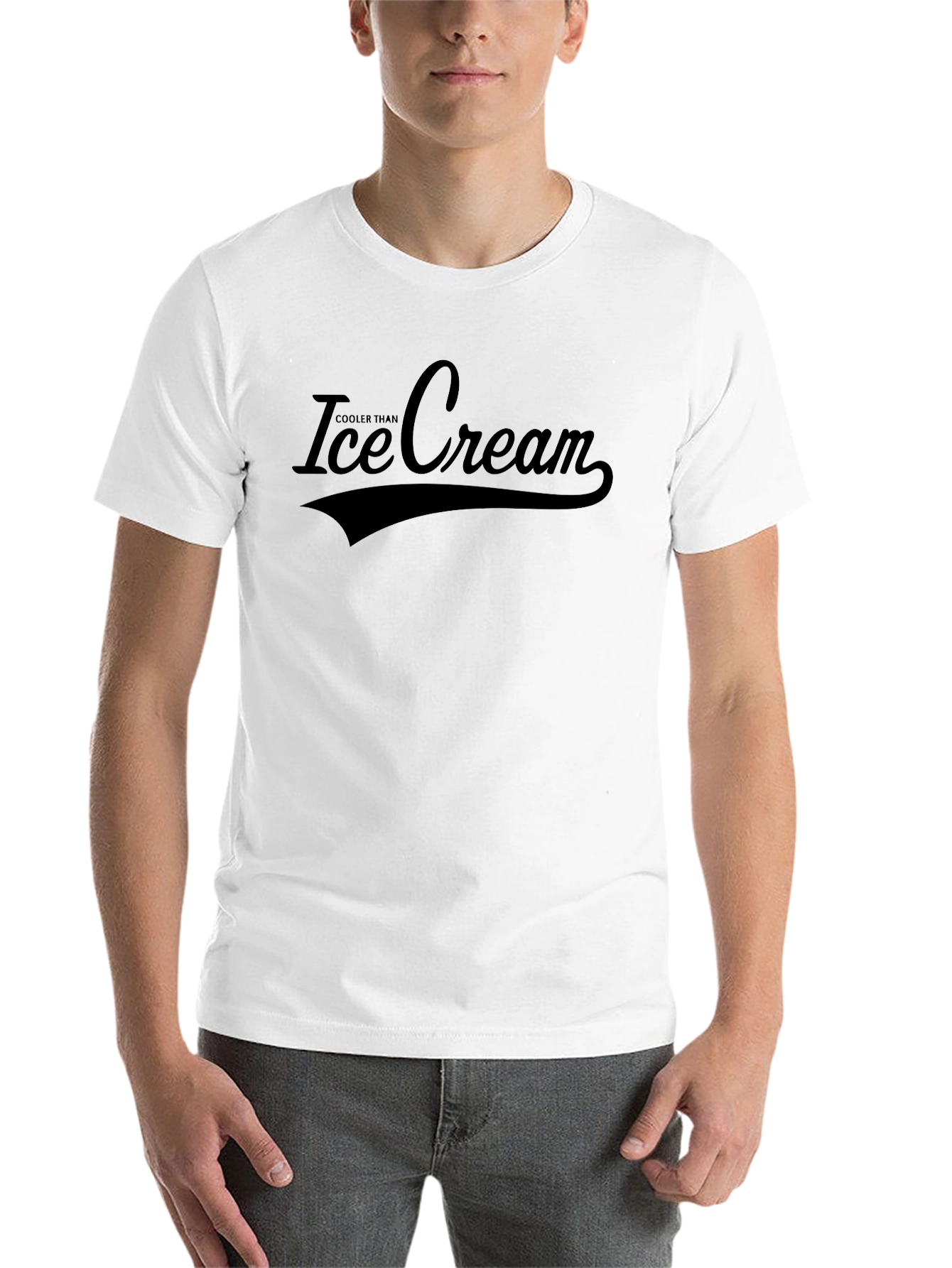 Black Cooler Than Ice Cream Black T-Shirt view 14