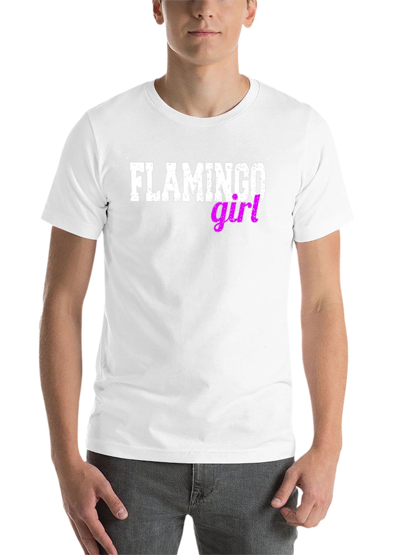 Black Flamingo Girl Black T-Shirt view 14