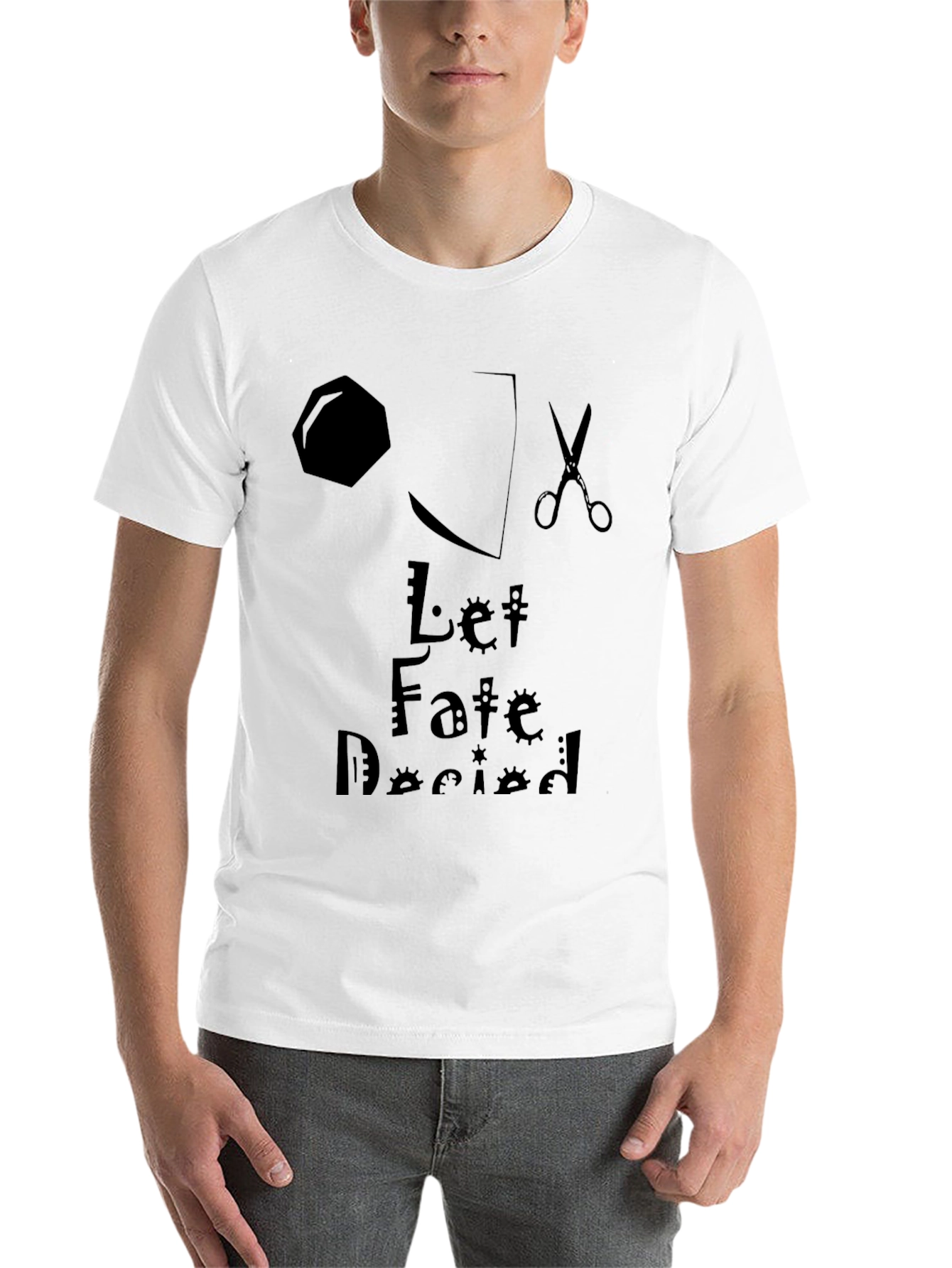 Black Let Fate Decide Graphic Tee - Black view 14