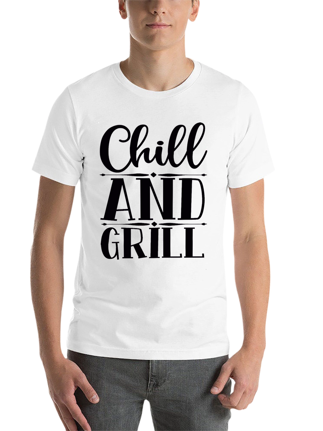 Black Chill and Grill Black Graphic T-Shirt view 14