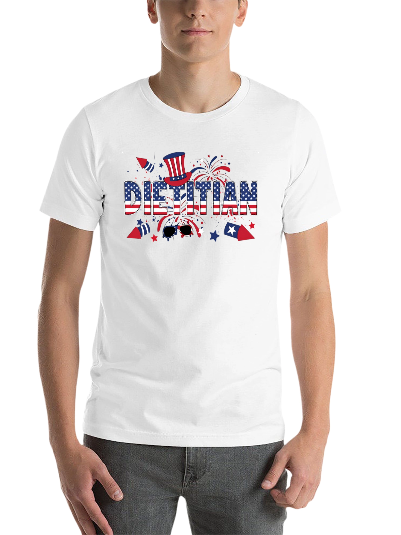 Black Dietitian Patriotic T-Shirt view 14