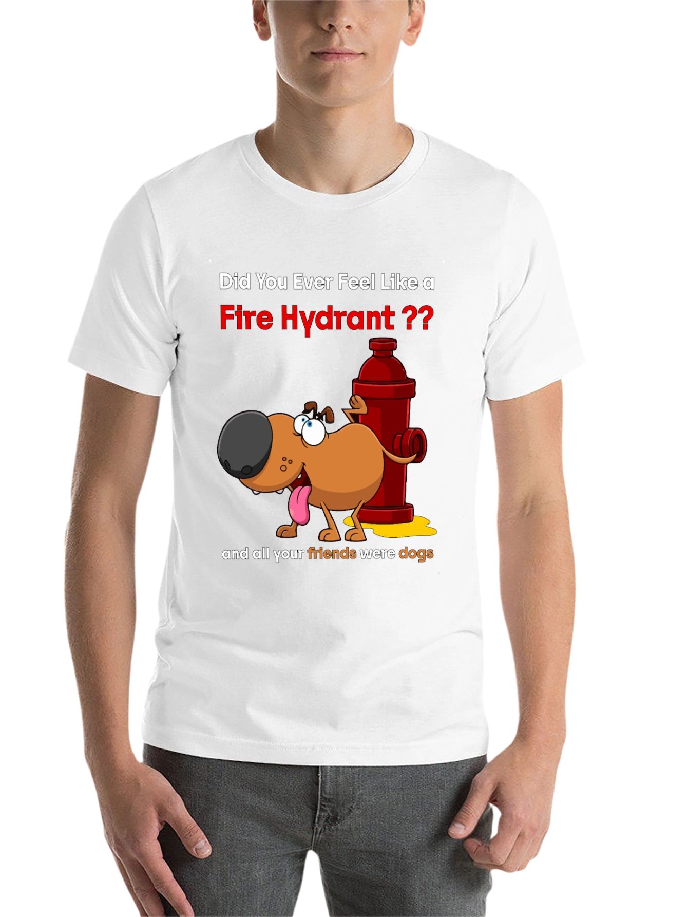 Black Dog & Fire Hydrant Graphic T-Shirt view 14