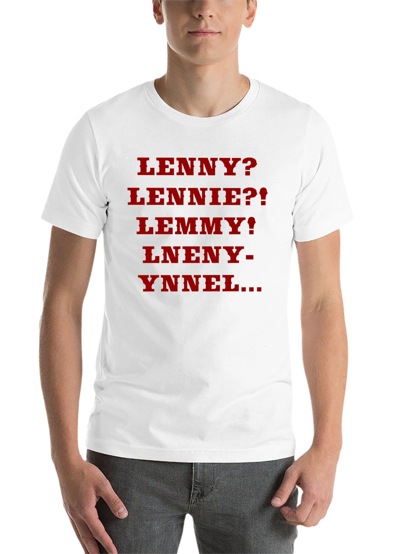 Black Lenny? Parody T-Shirt - Black Cotton Blend view 14