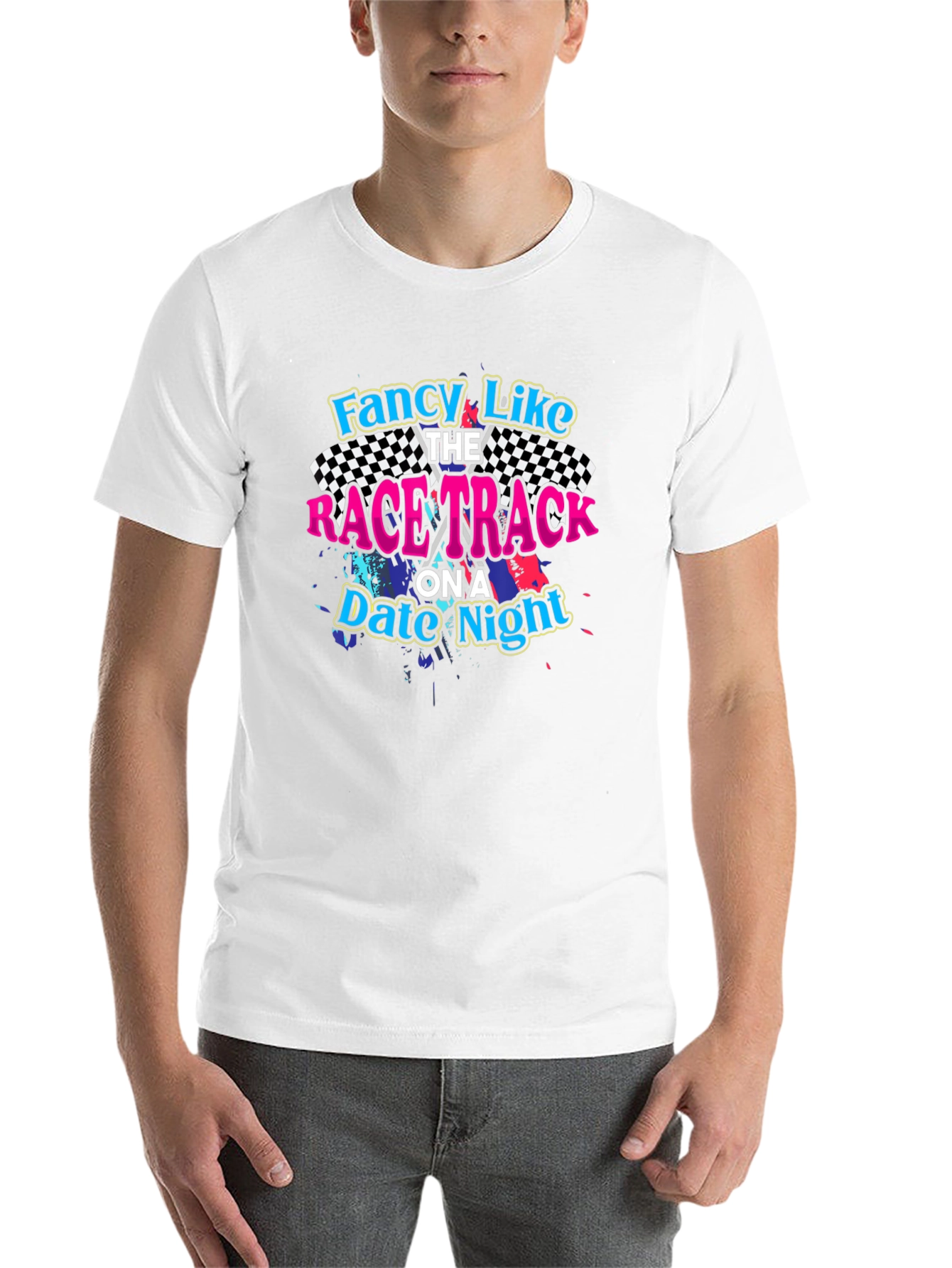 Black Fancy Like Race Track Date Night Black T-Shirt view 14
