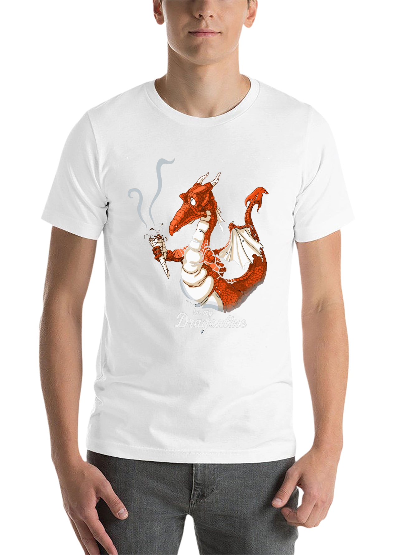 Black Dragon Smoking Ice Cream Funny Graphic Tee view 14
