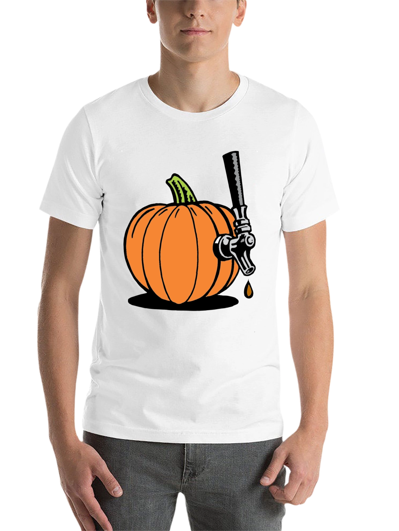 Black Pumpkin Beer Tap Graphic Tee view 14