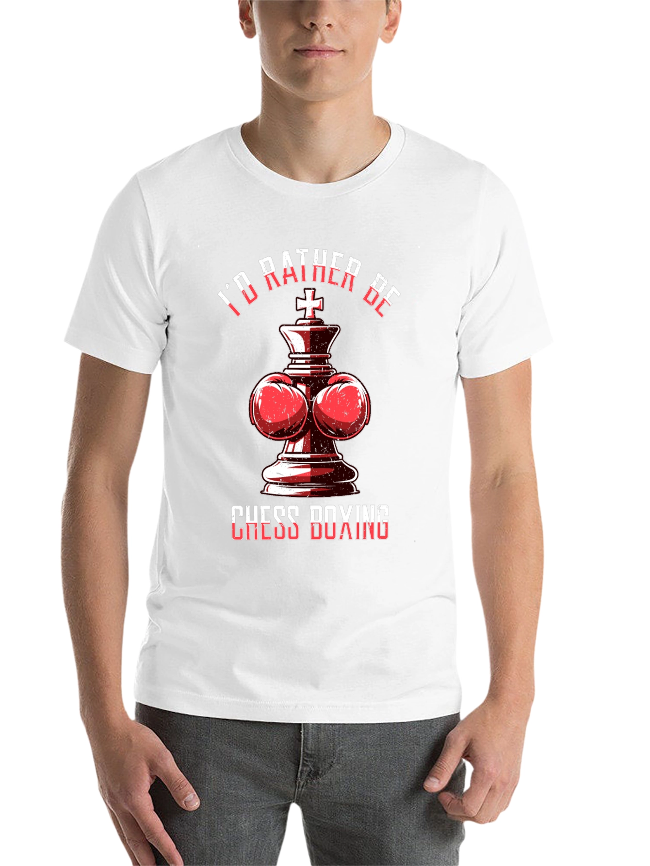 Black Chess Boxing T-Shirt - I'd Rather Be Playing Chess Boxing view 14