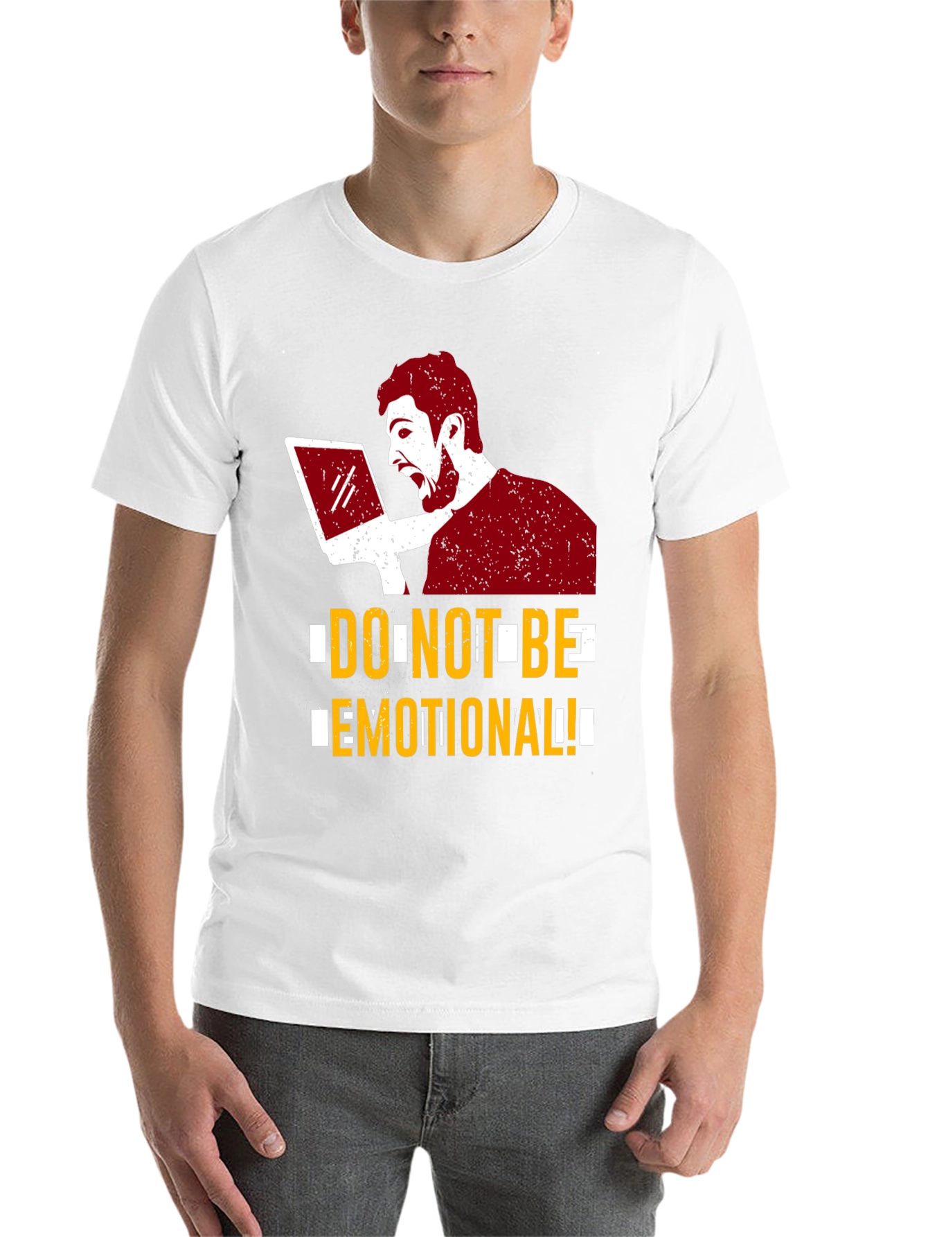Black Do Not Be Emotional Graphic Tee - Black view 14