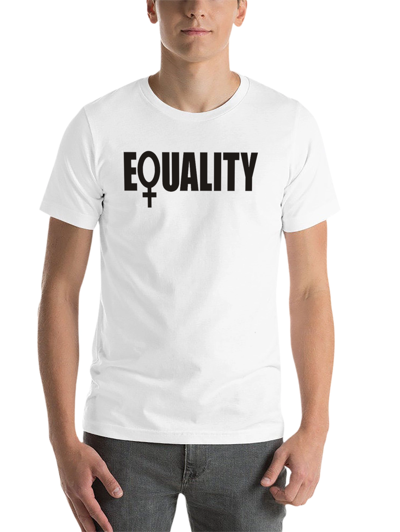 Black Equality Graphic Tee - Black Unisex T-Shirt view 14
