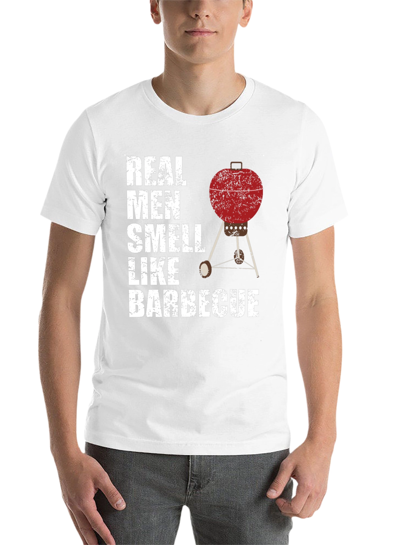 Black Real Men Smell Like Barbecue T-Shirt view 14