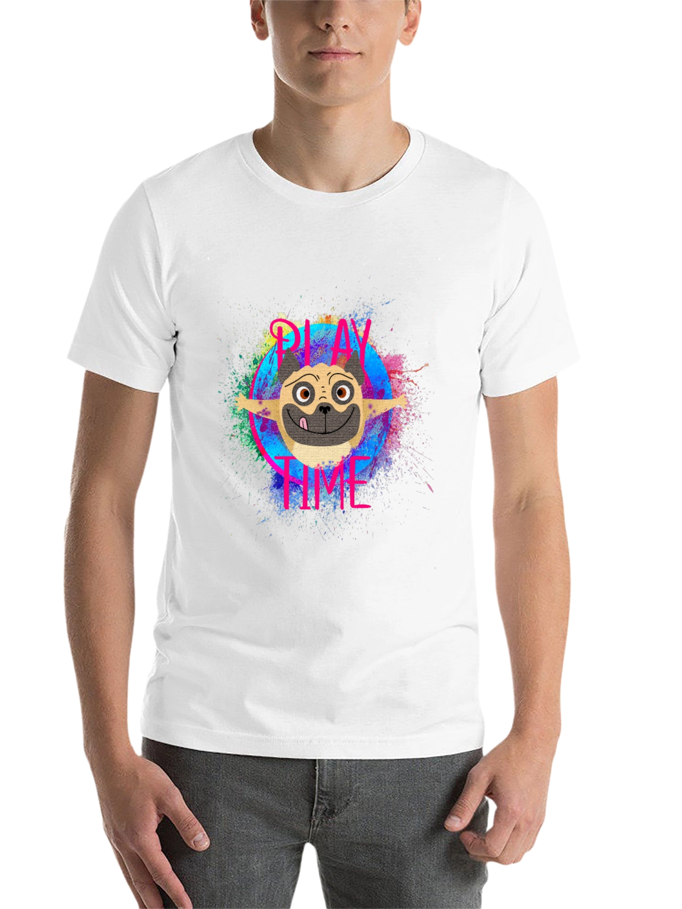 Black Play Time Dog Graphic T-Shirt view 14