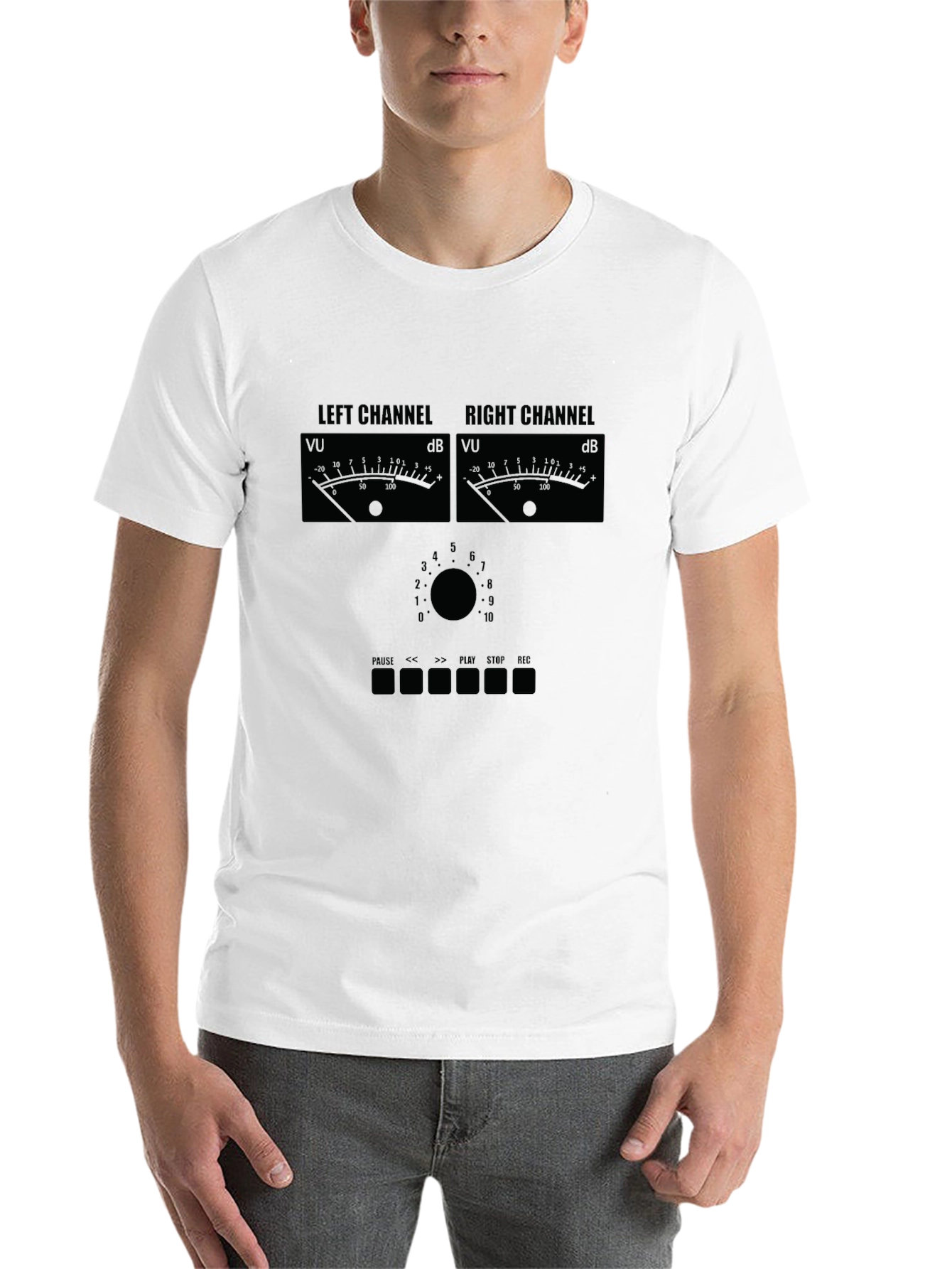 Black Analog Audio Mixer Graphic Tee - Black view 14