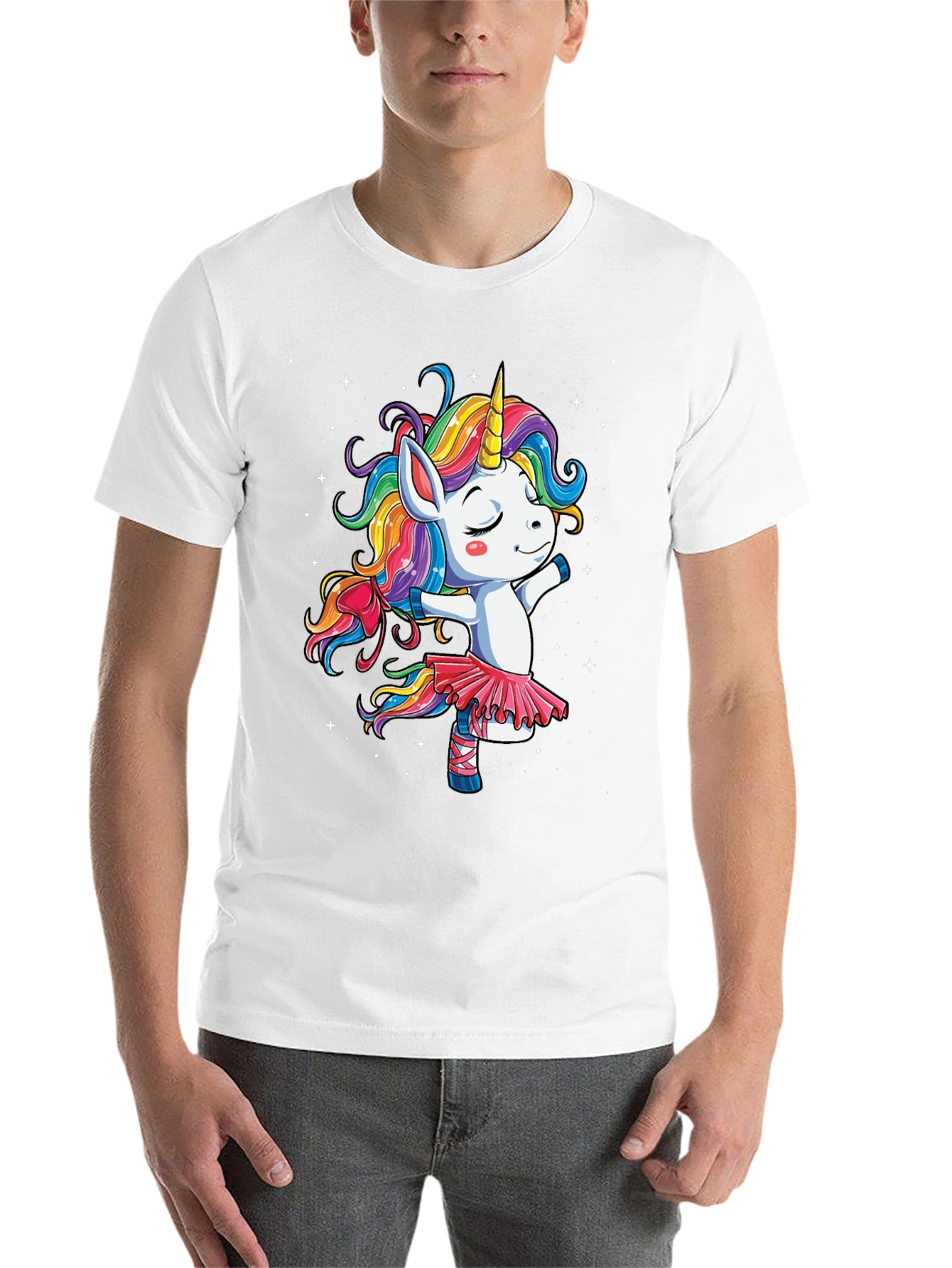 Black Unicorn Ballerina Black T-Shirt view 14