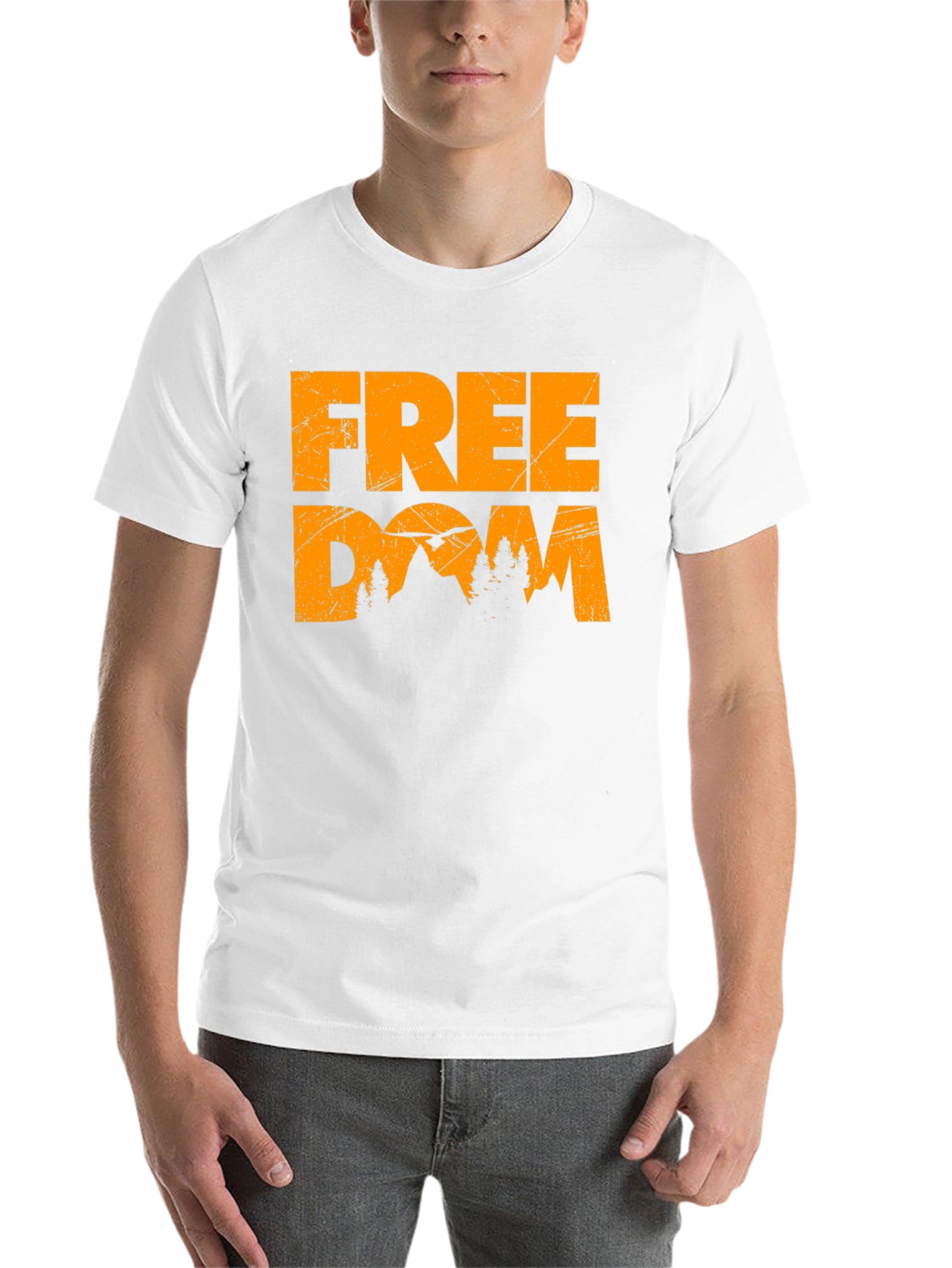 Black Freedom Mountain Graphic Tee - Black view 14