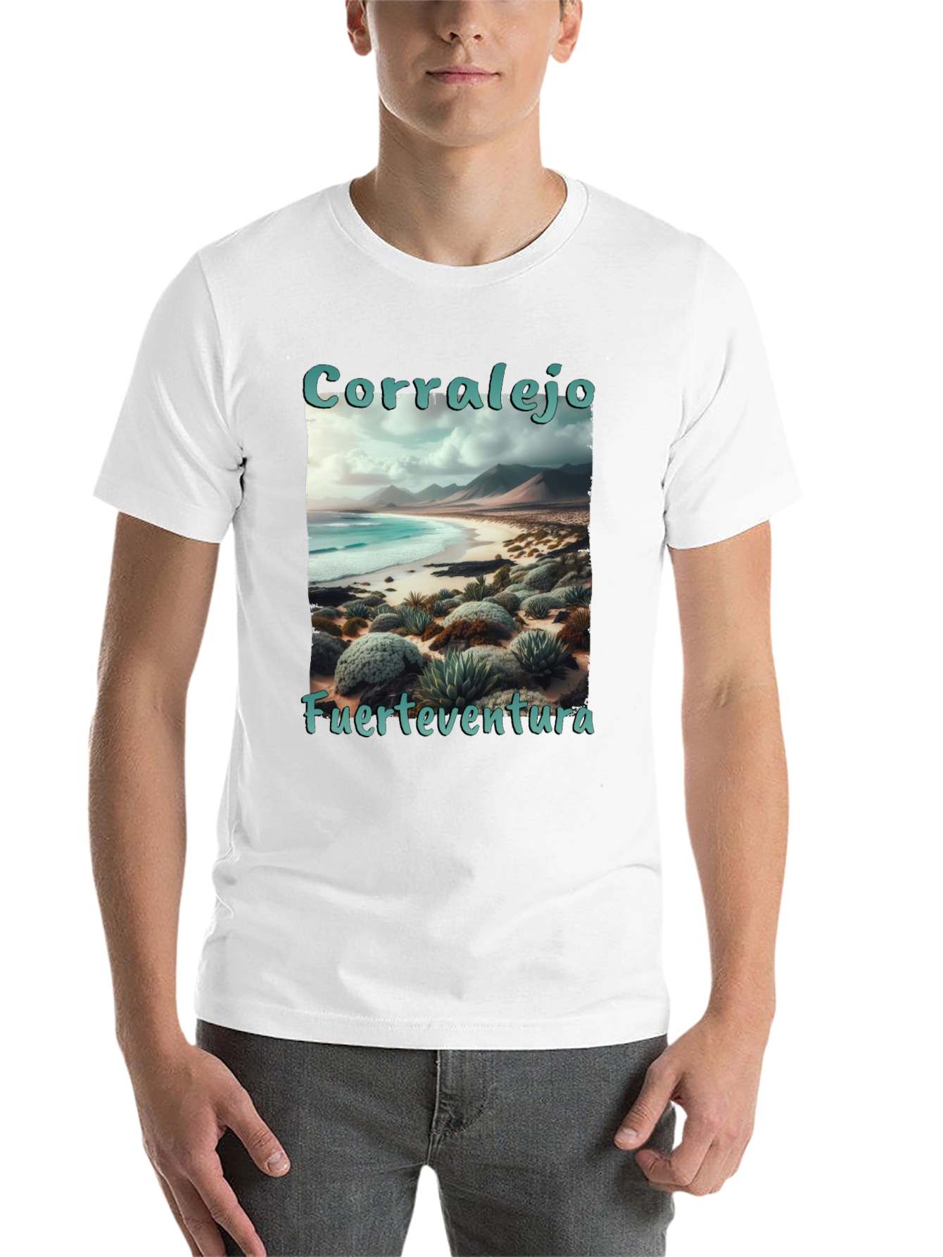 Black Corralejo Fuerteventura Beach T-Shirt view 14