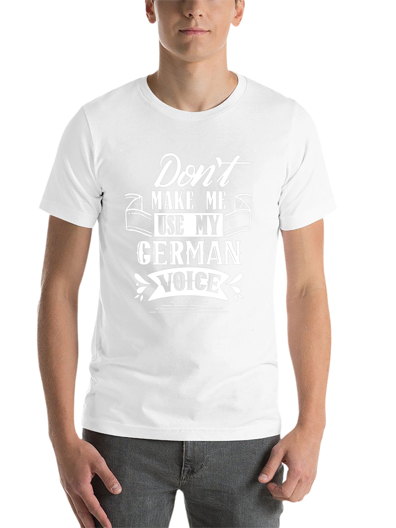 Black German Voice T-Shirt - Don't Make Me Use My view 14