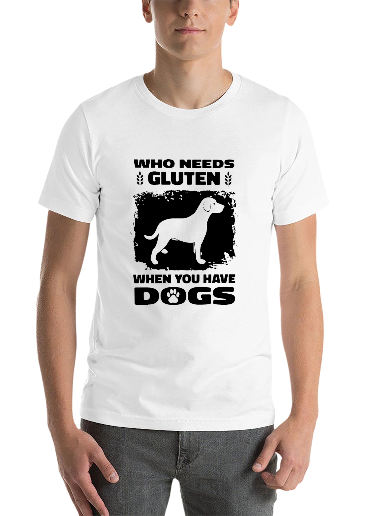 Black Gluten-Free Dog Lover T-Shirt view 14