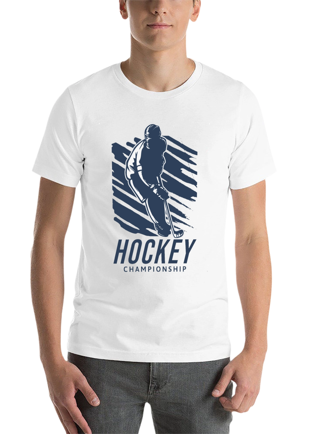 Black Hockey Championship T-Shirt - Black view 14