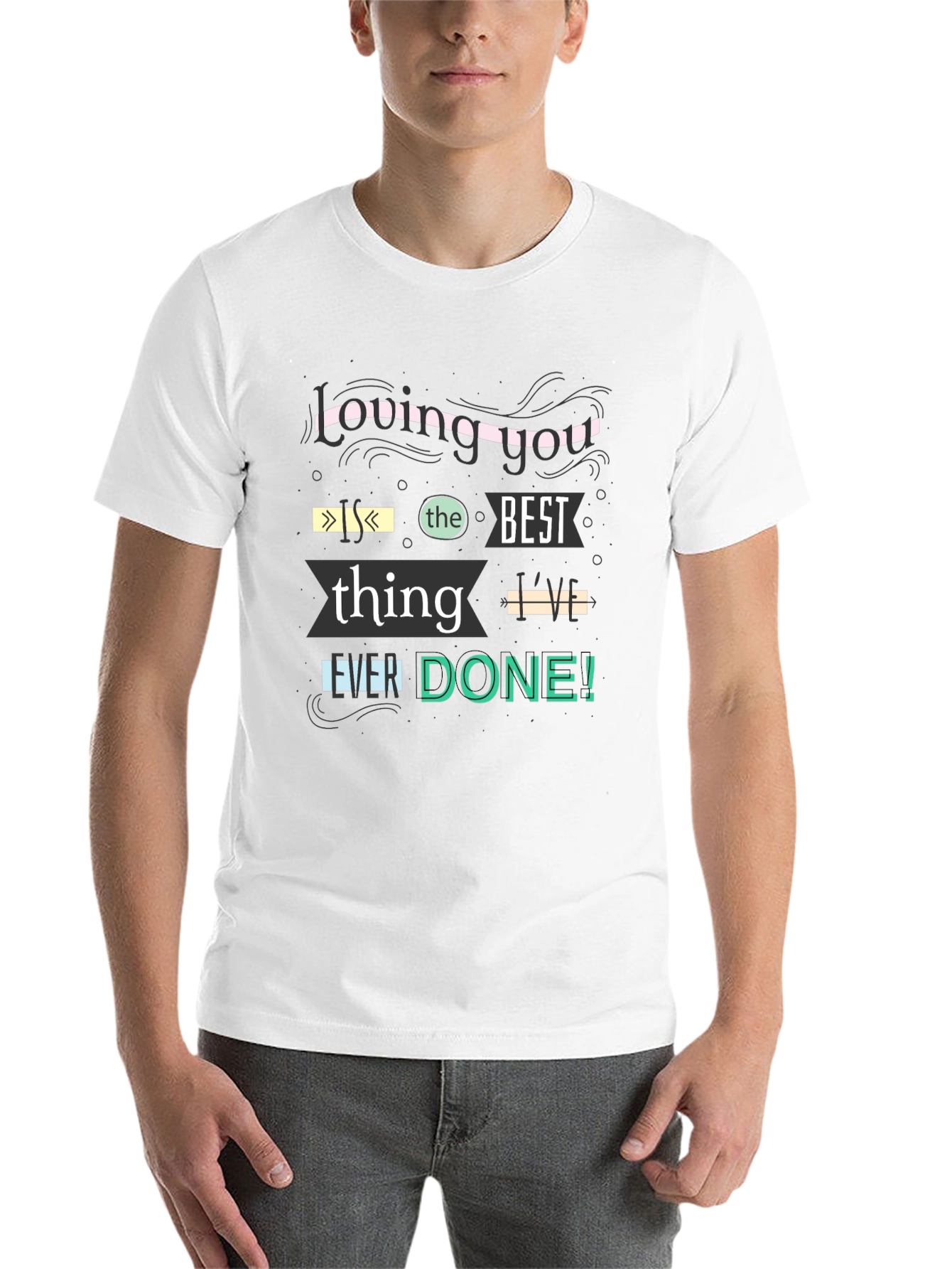 Black Loving You is the Best T-Shirt view 14