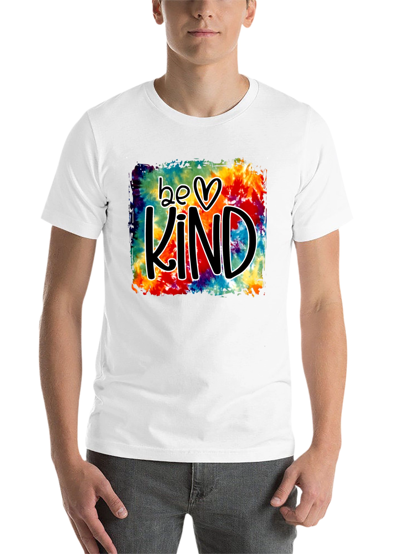 Black Be Kind Tie-Dye Graphic T-Shirt view 14
