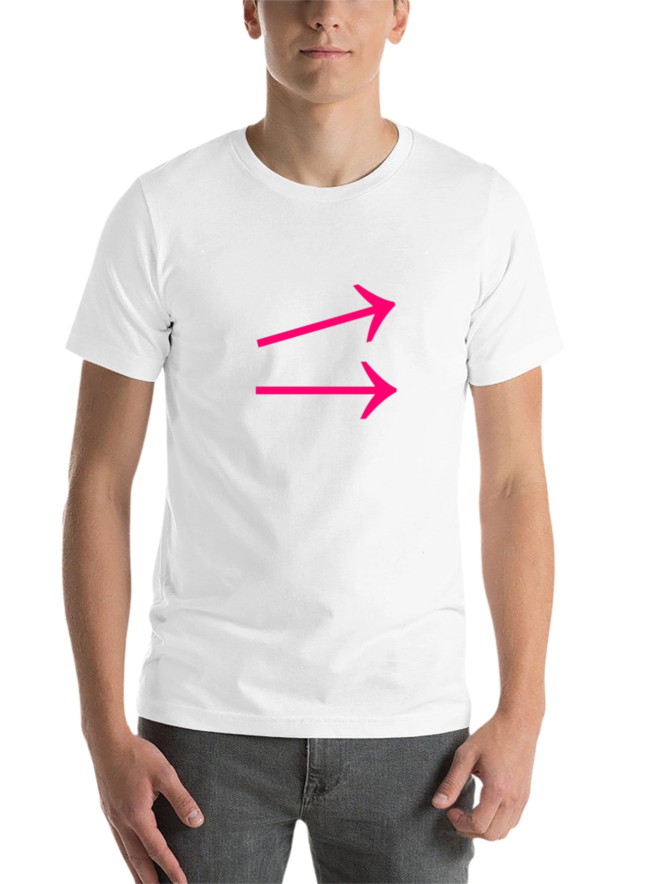 Black Arrow Design Black T-Shirt view 14