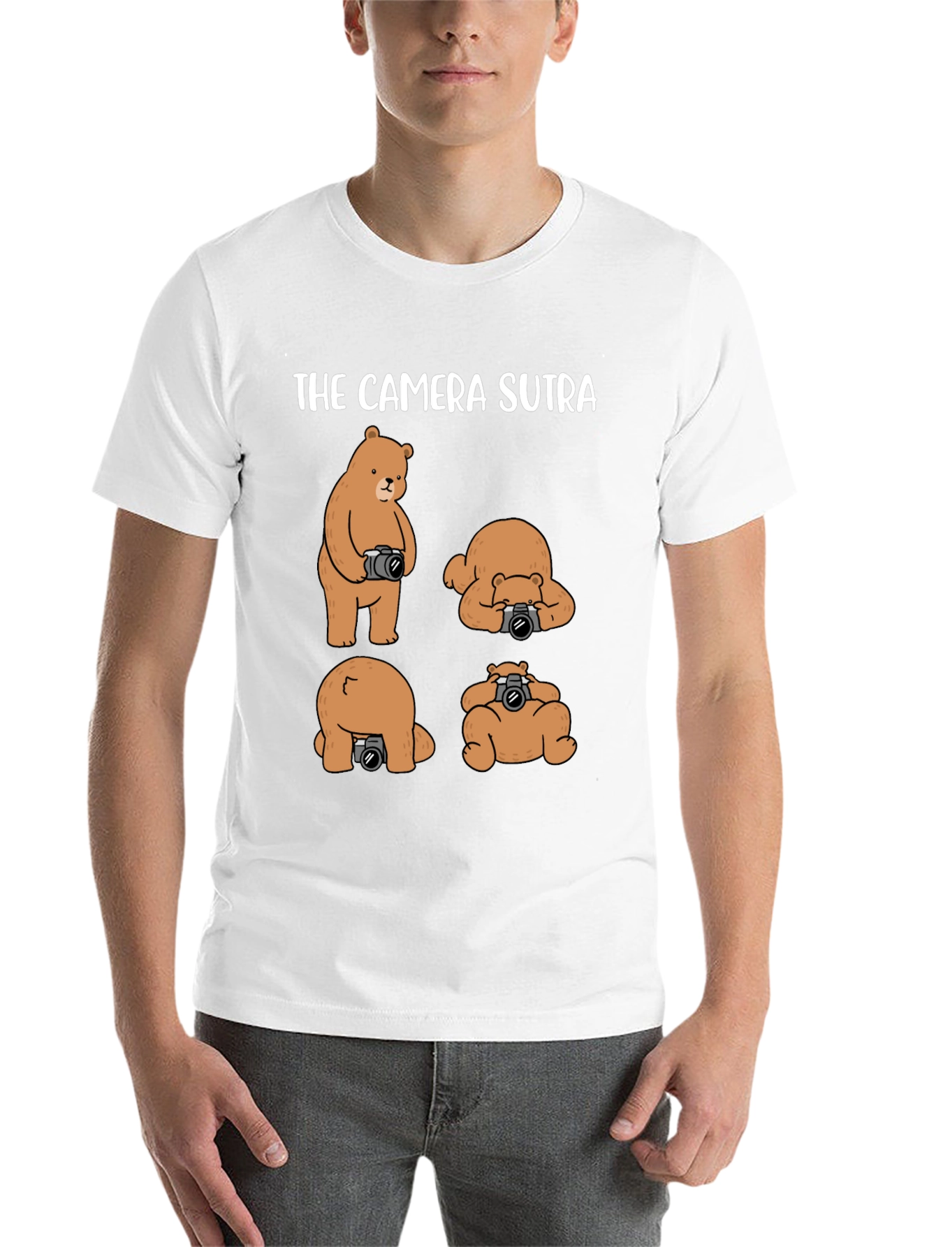 Black The Camera Sutra T-Shirt: Bear Photography Humor view 14