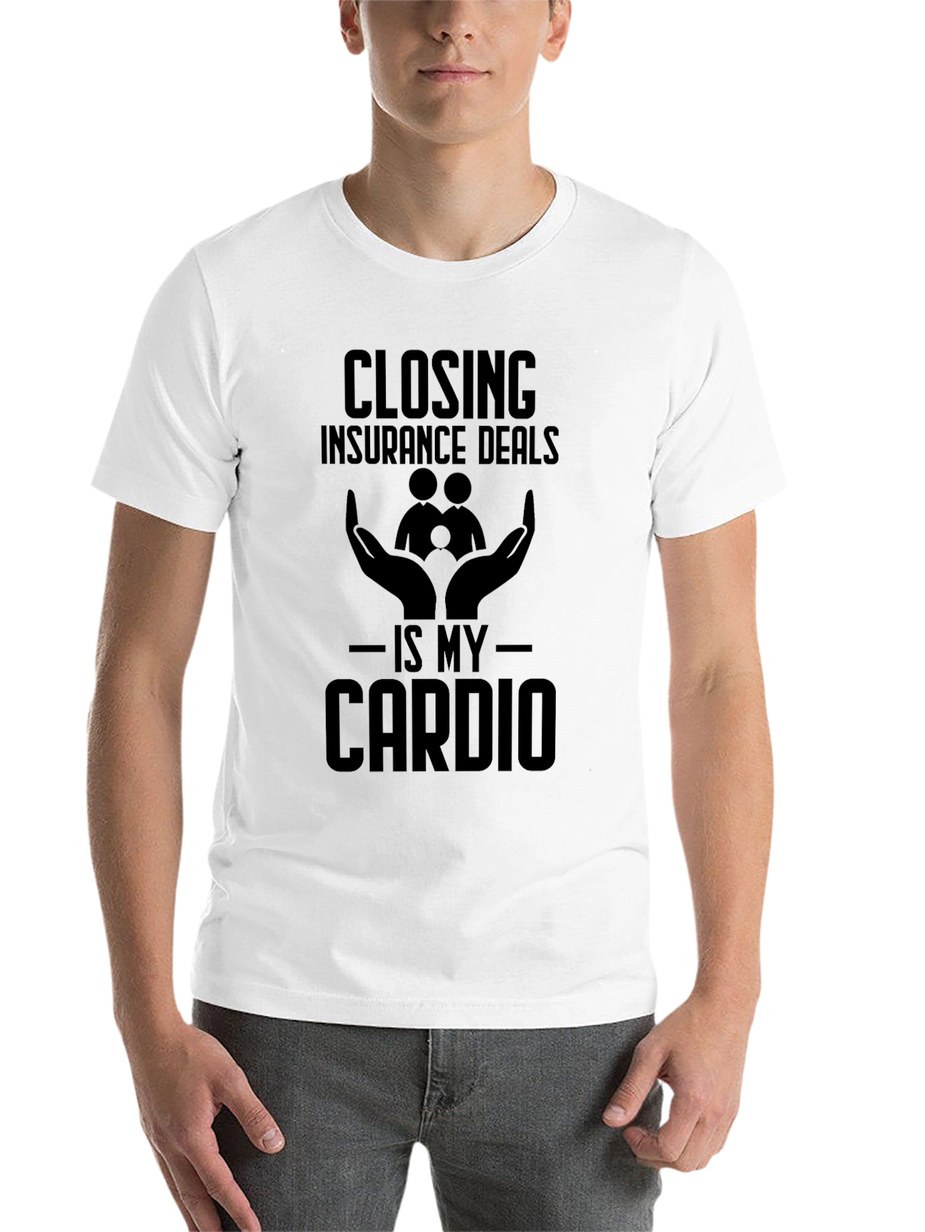 Black Closing Insurance Deals T-Shirt - Is My Cardio view 14