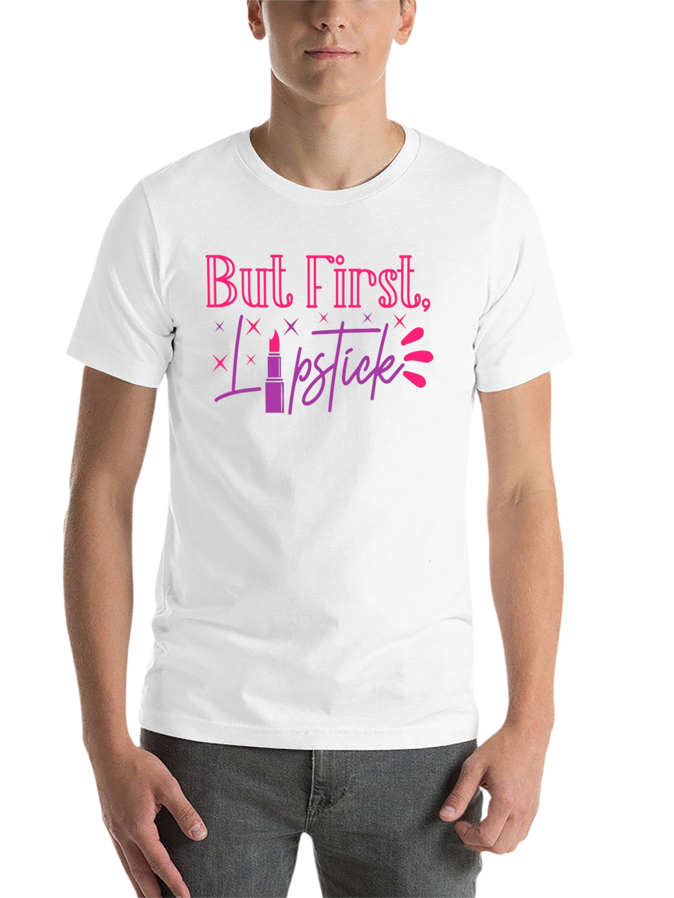 Black But First, Lipstick T-Shirt - Stylish Graphic Tee view 14