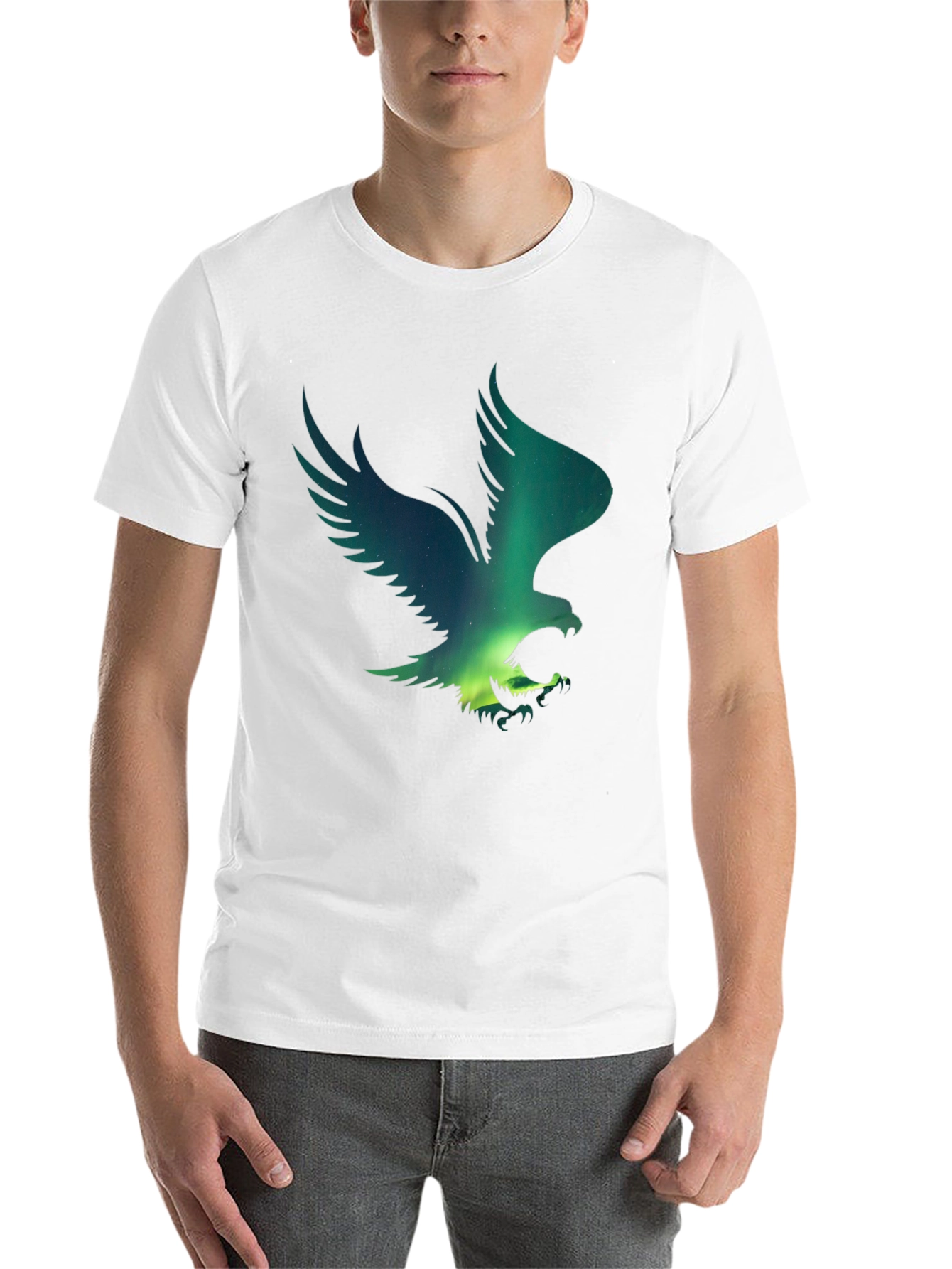 Black Eagle Aurora Graphic T-Shirt view 14