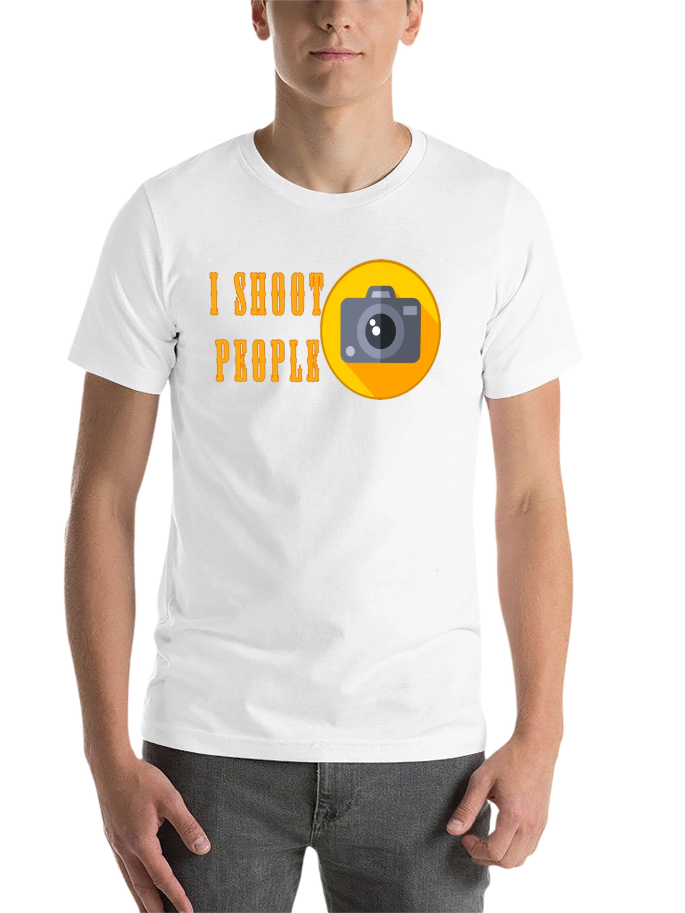 Black I Shoot People T-Shirt - Funny Photographer Tee view 14