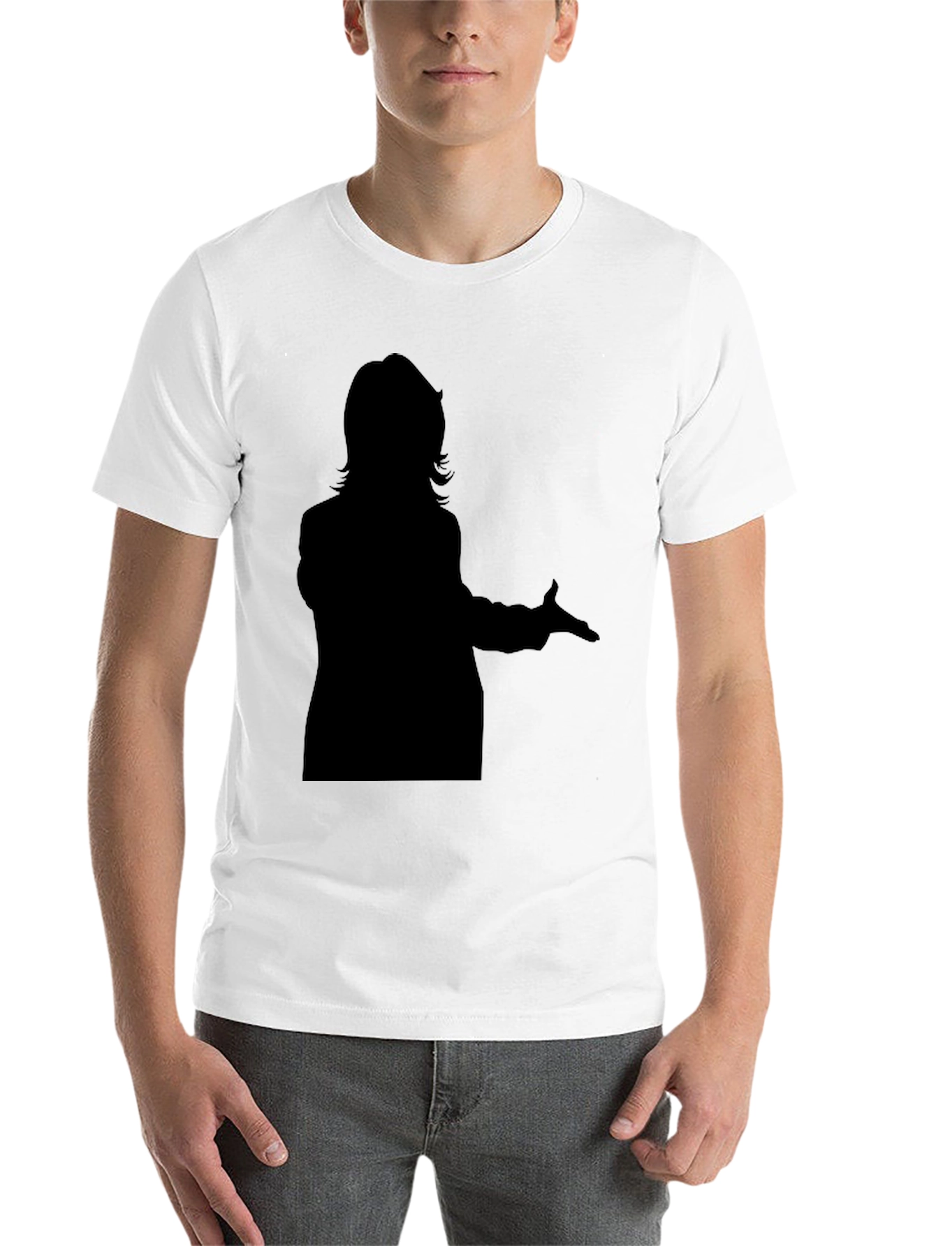 Black Silhouette Graphic Tee - Classic Black T-Shirt view 14