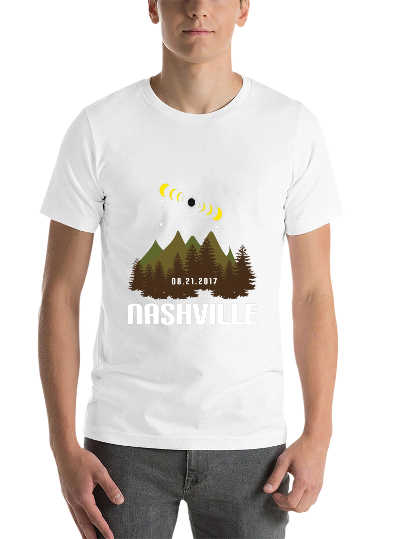 Black Nashville Eclipse T-Shirt: Total Solar Eclipse Souvenir view 14