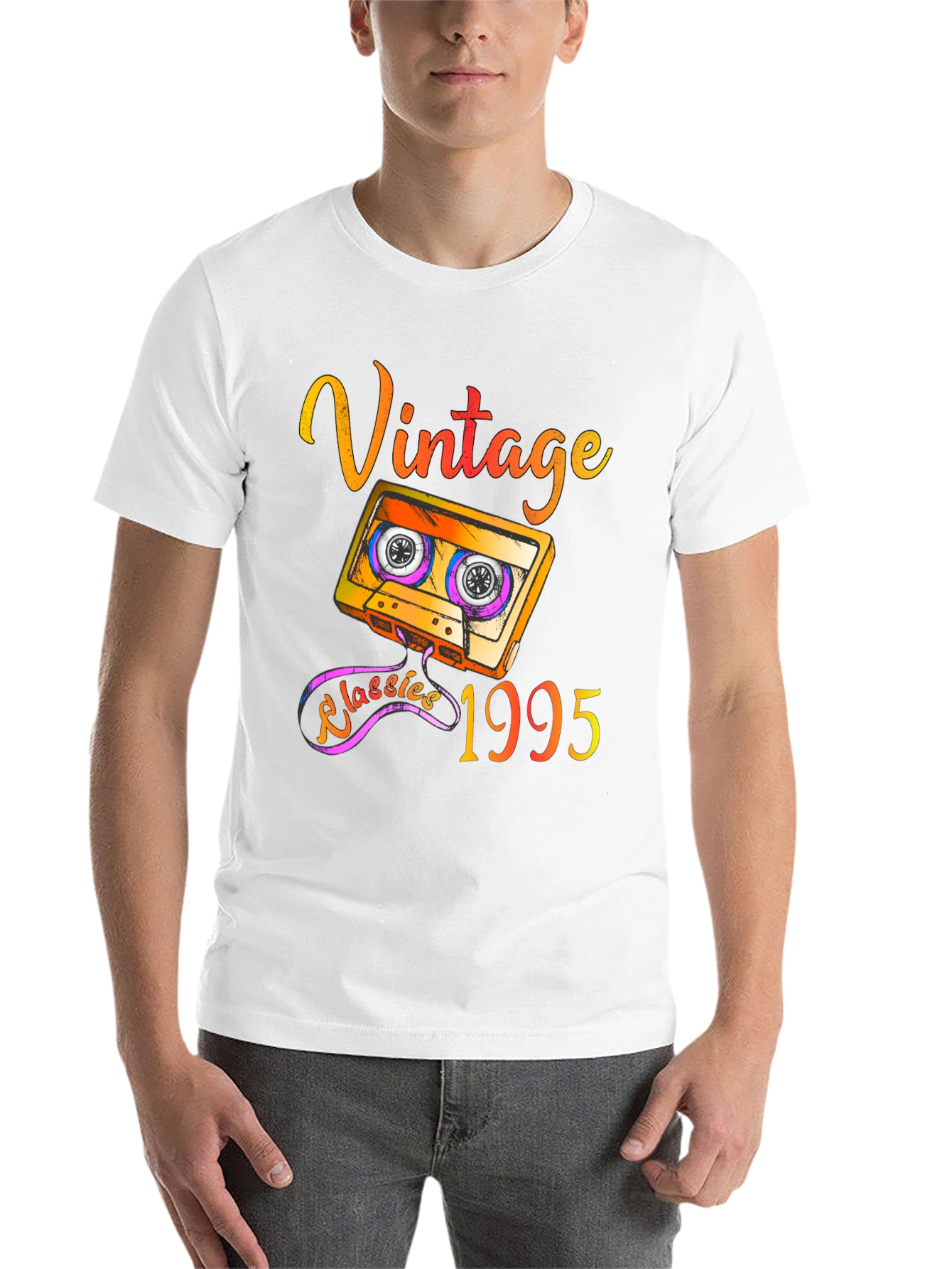 Black Vintage 1995 Cassette Tape T-Shirt - Retro Classics view 14