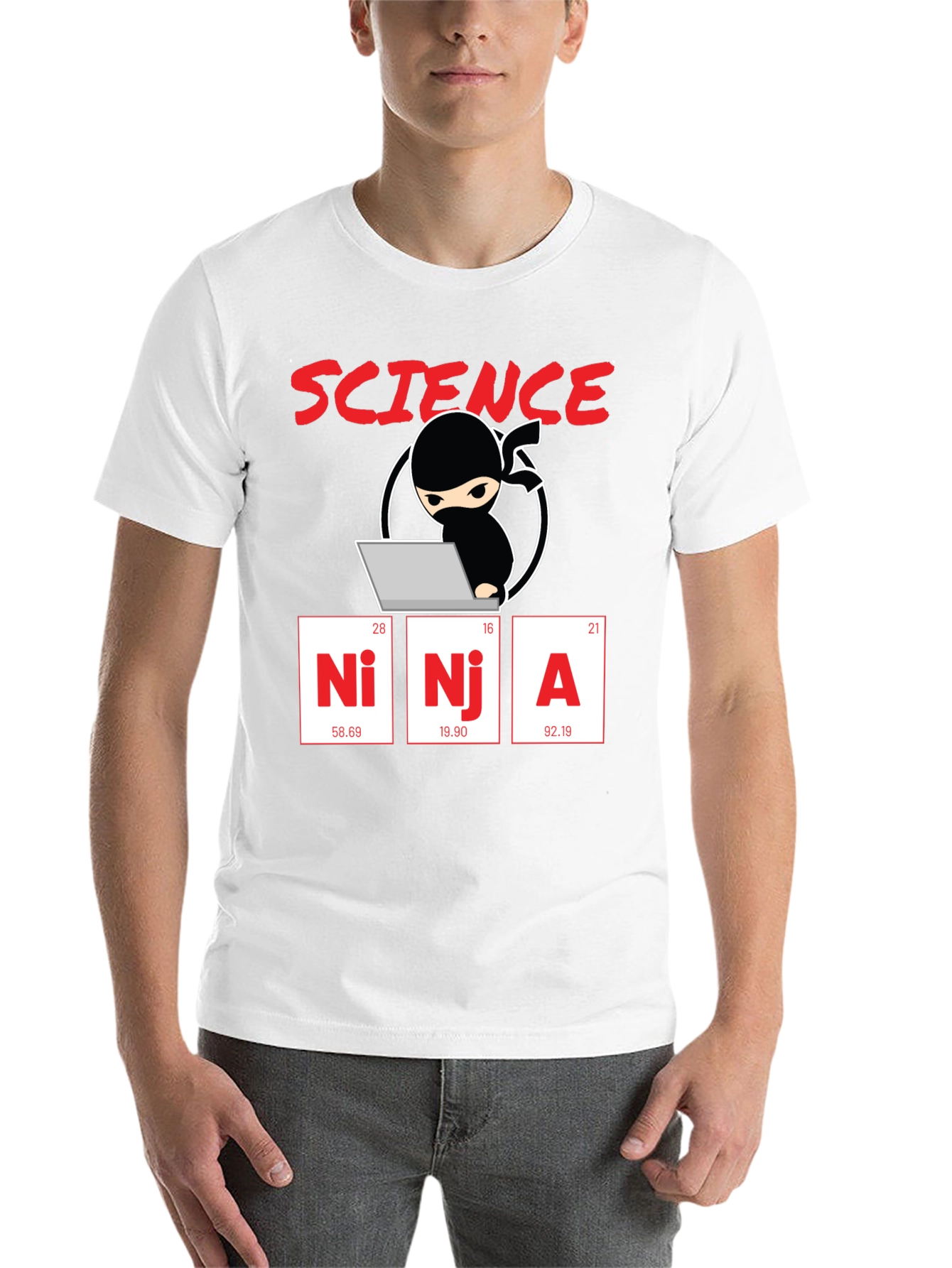 Black Science Ninja Graphic T-Shirt - Geeky Humor Tee view 14