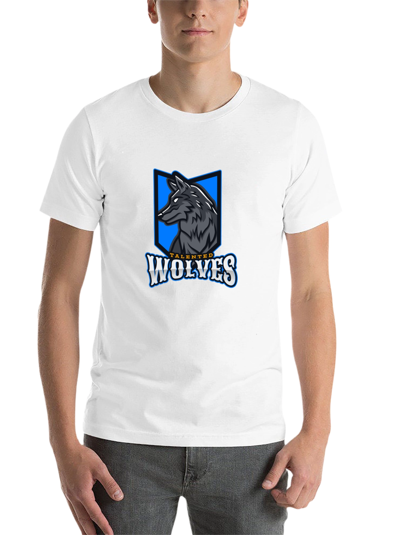 Black Talented Wolves Graphic Print Black T-Shirt view 14