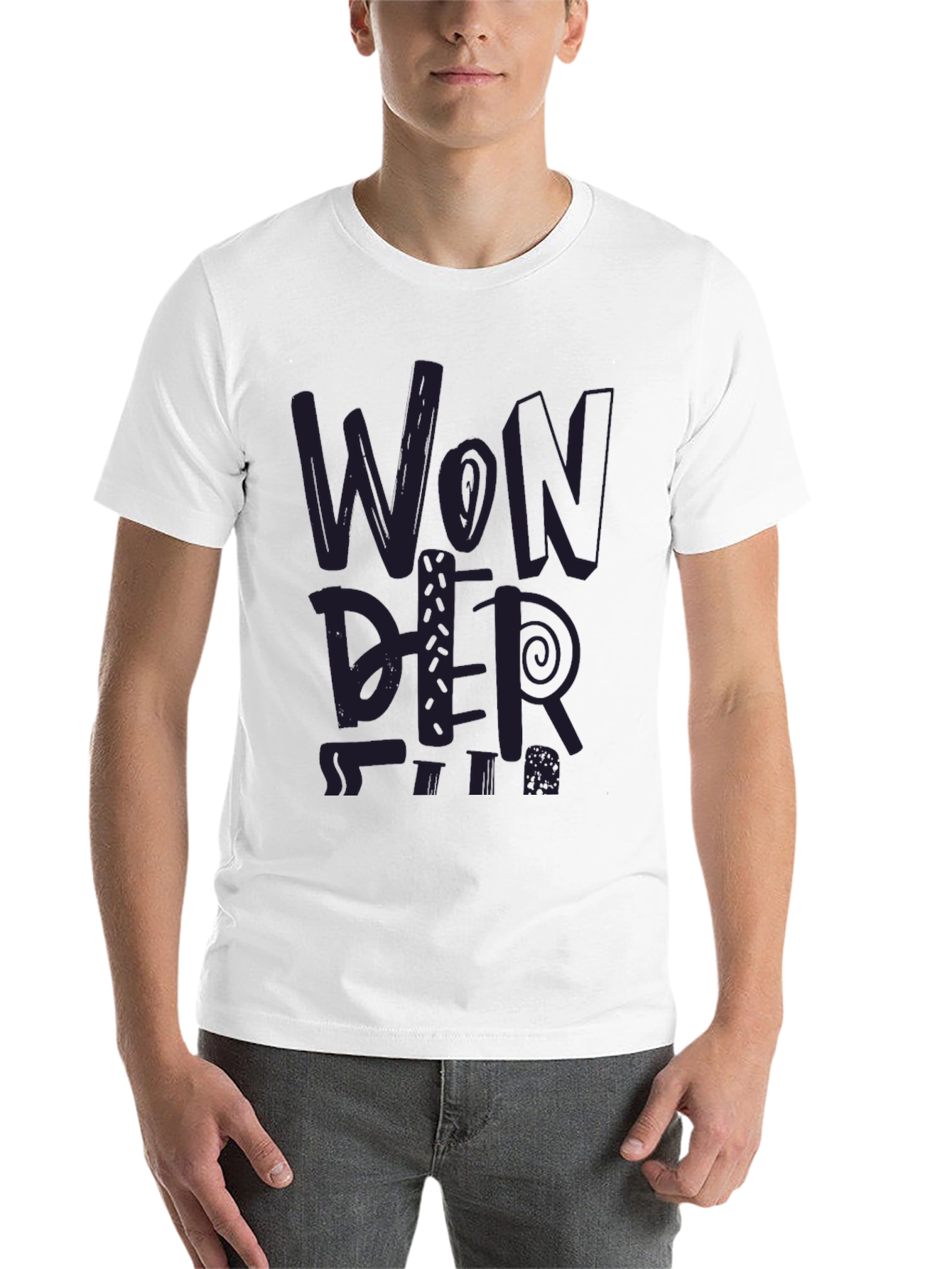 Black Wonder Graphic Tee - Trendy Print view 14