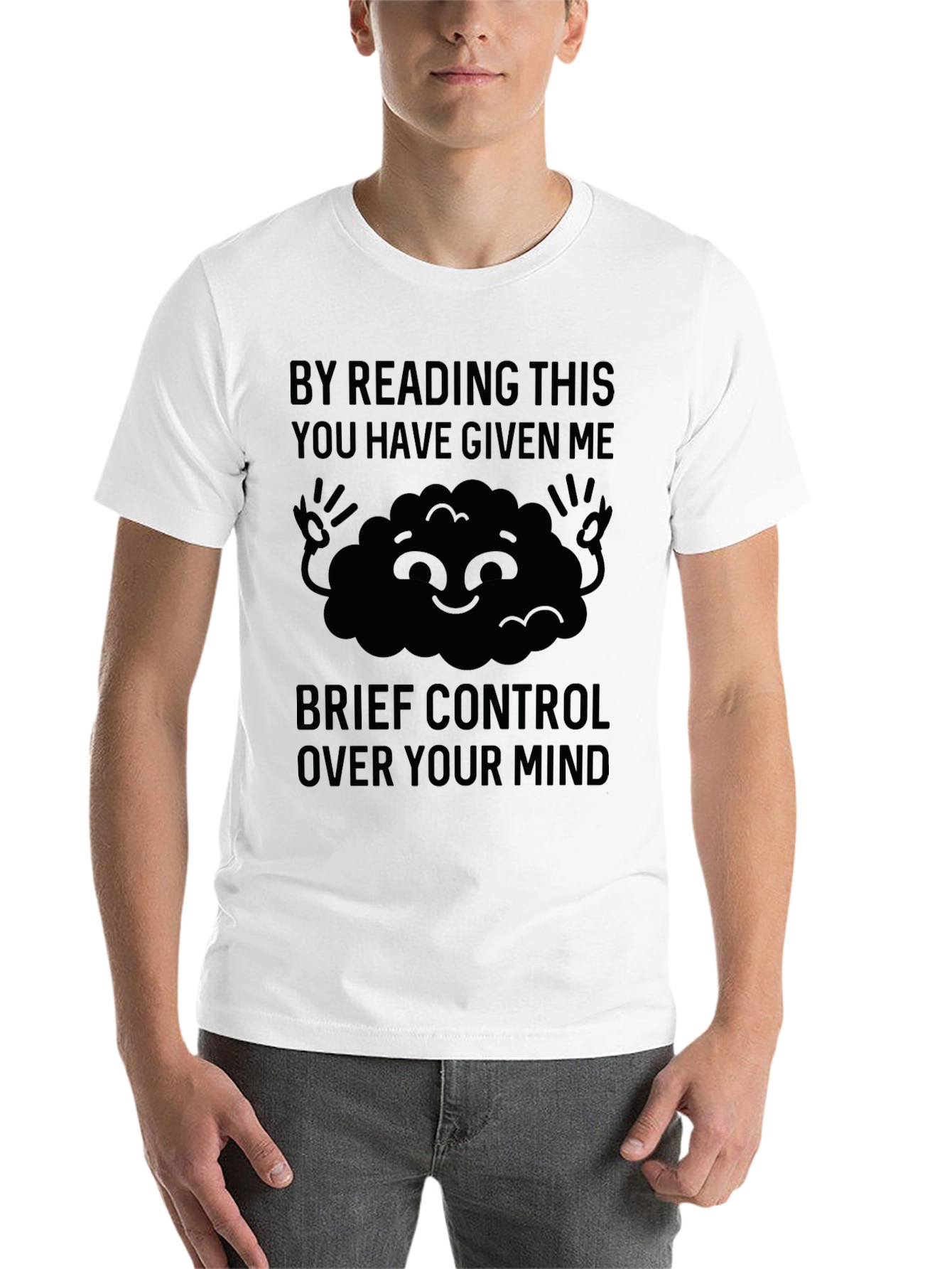 Black Mind Control Graphic Tee - Funny Reading Shirt view 14
